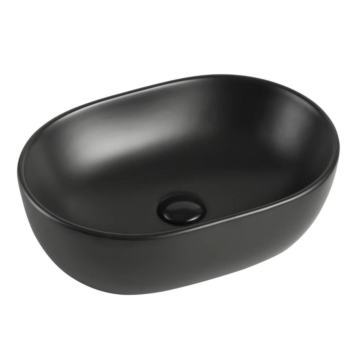 Capsula 480mm x 350mm Above-Counter Basin, Matte Black - Image 3