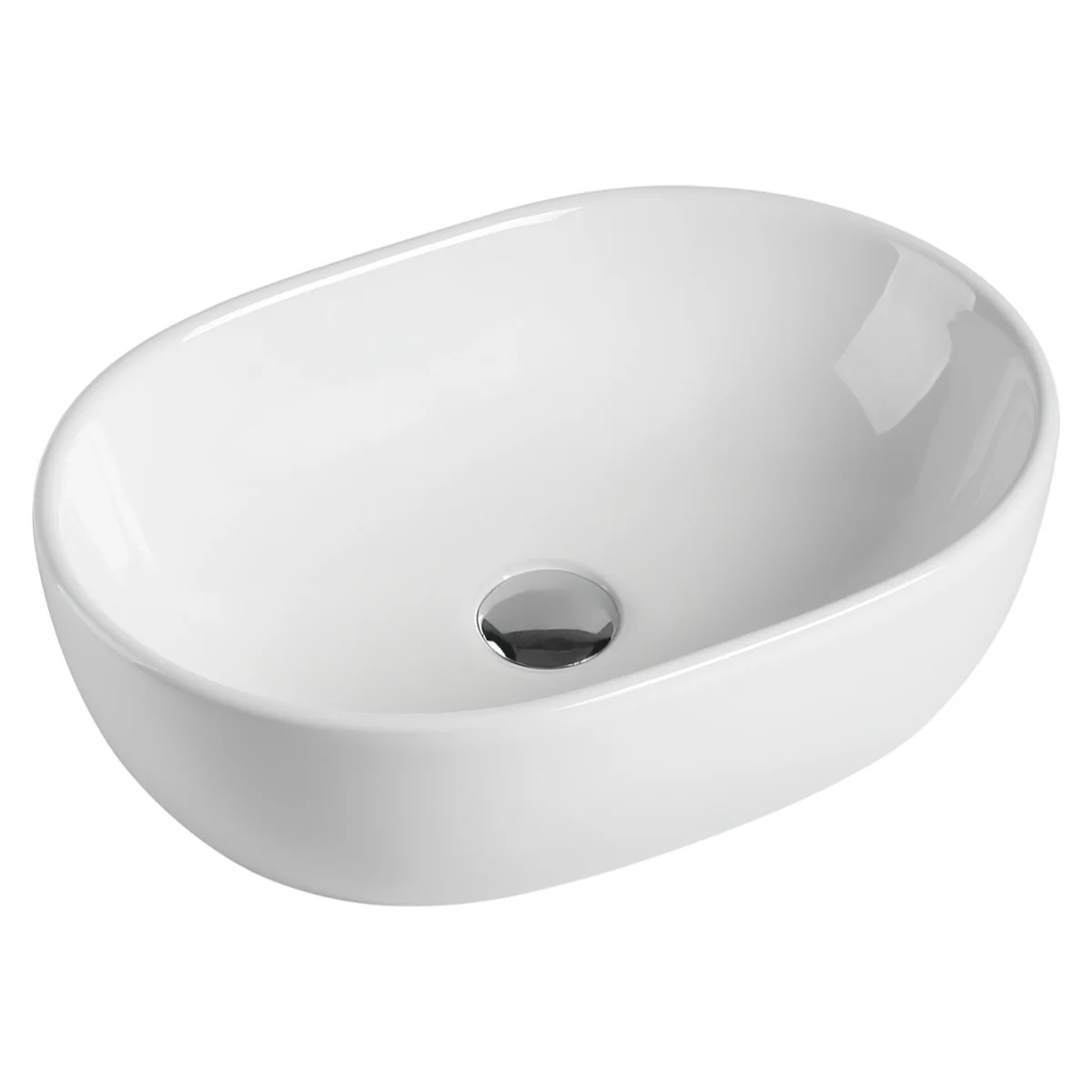 Capsula 480mm x 350mm Above-Counter Basin, Gloss White - Image 2