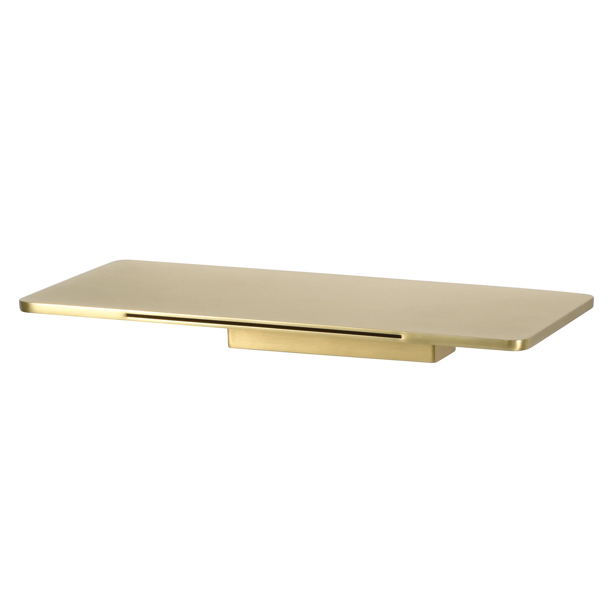 Cascada Shelf Waterfall Bath Spout, Brushed Brass Gold - Image 3
