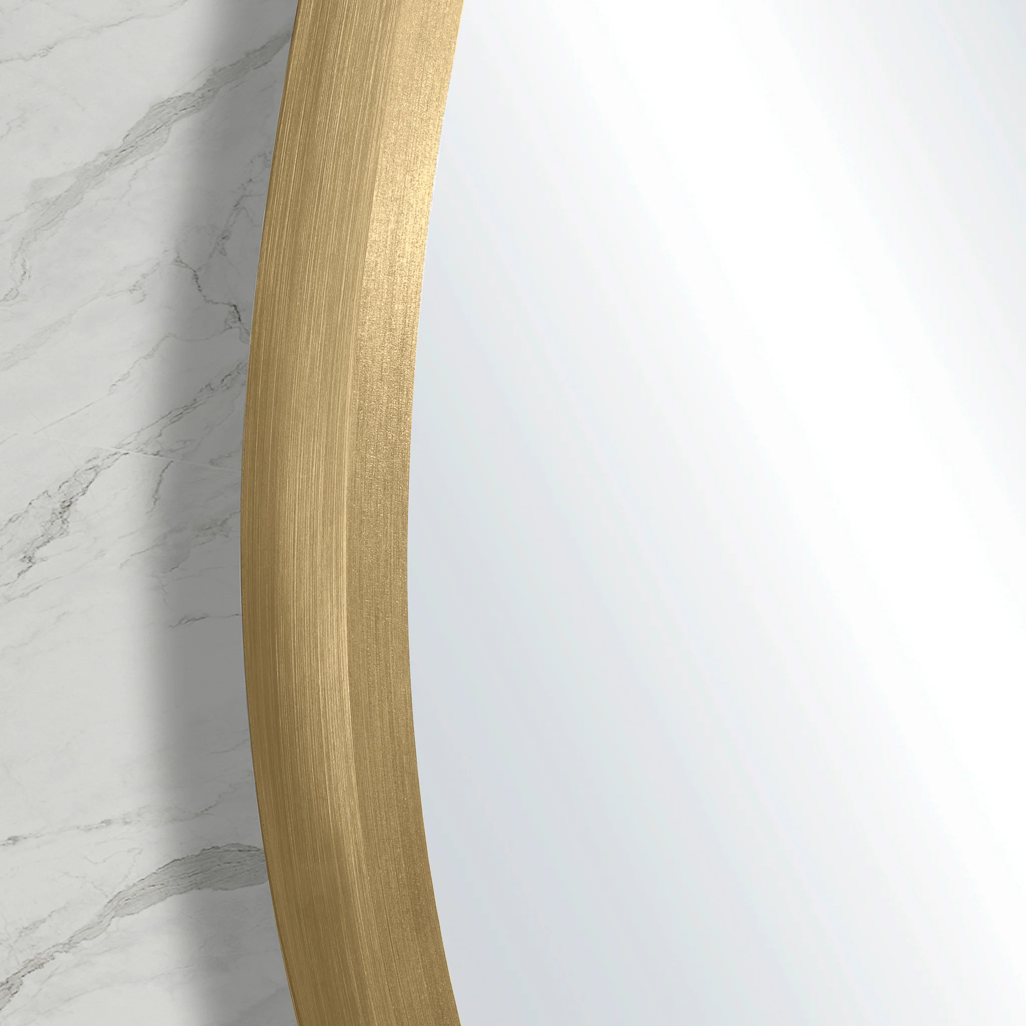 *Clearance* Circa Round 750mm Framed Mirror, Brushed Brass (Gold) Frame - Image 3