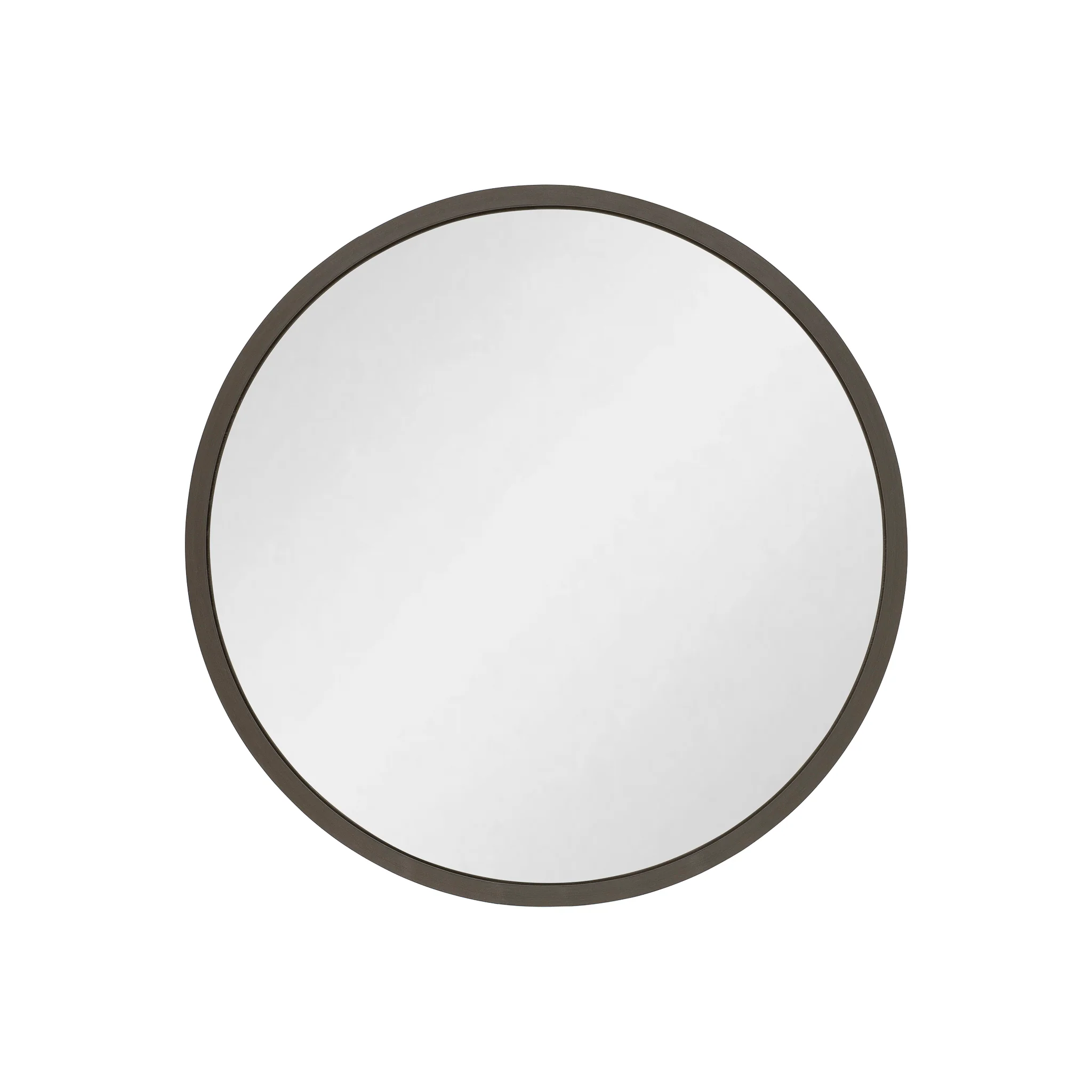 Circa Round 300mm Desk Mirror with Brushed Gunmetal Frame - Image 2