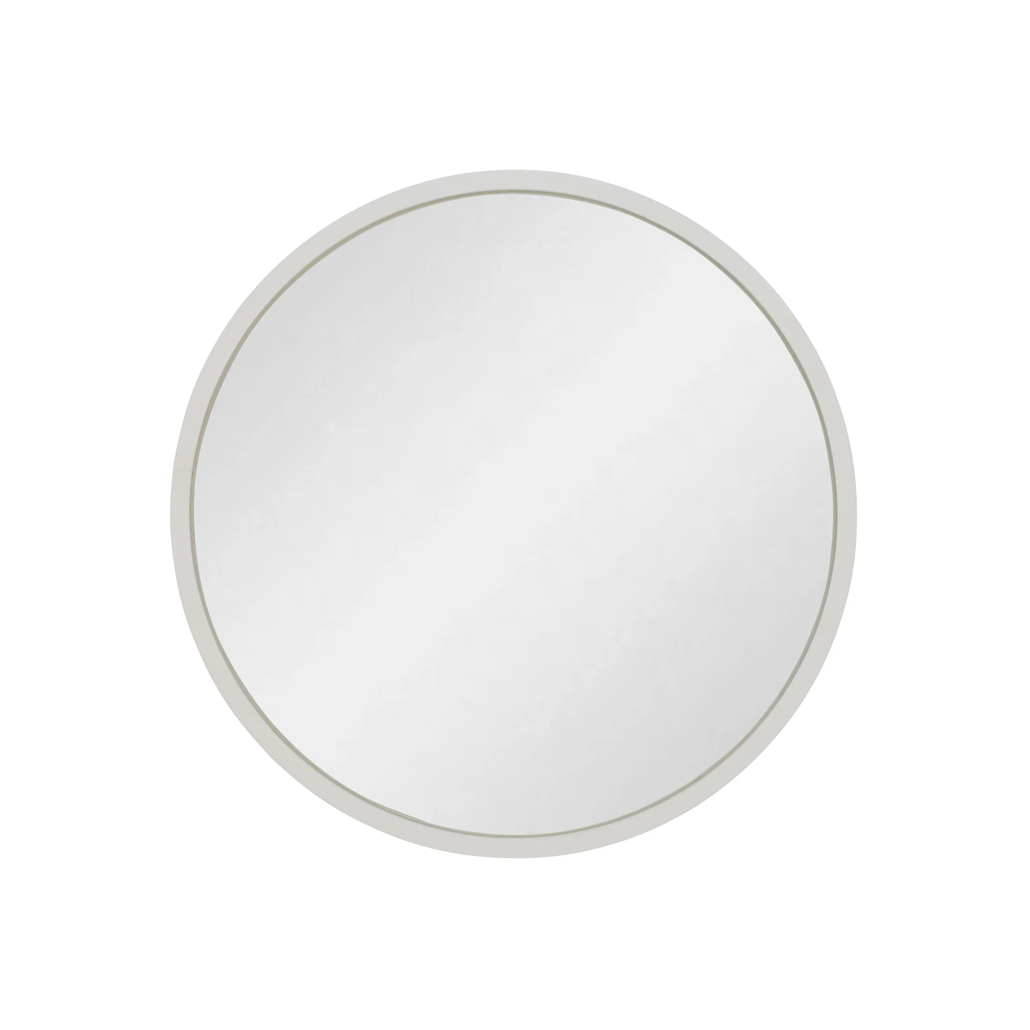 Circa Round 300mm Desk Mirror with Matte White Frame - Image 2