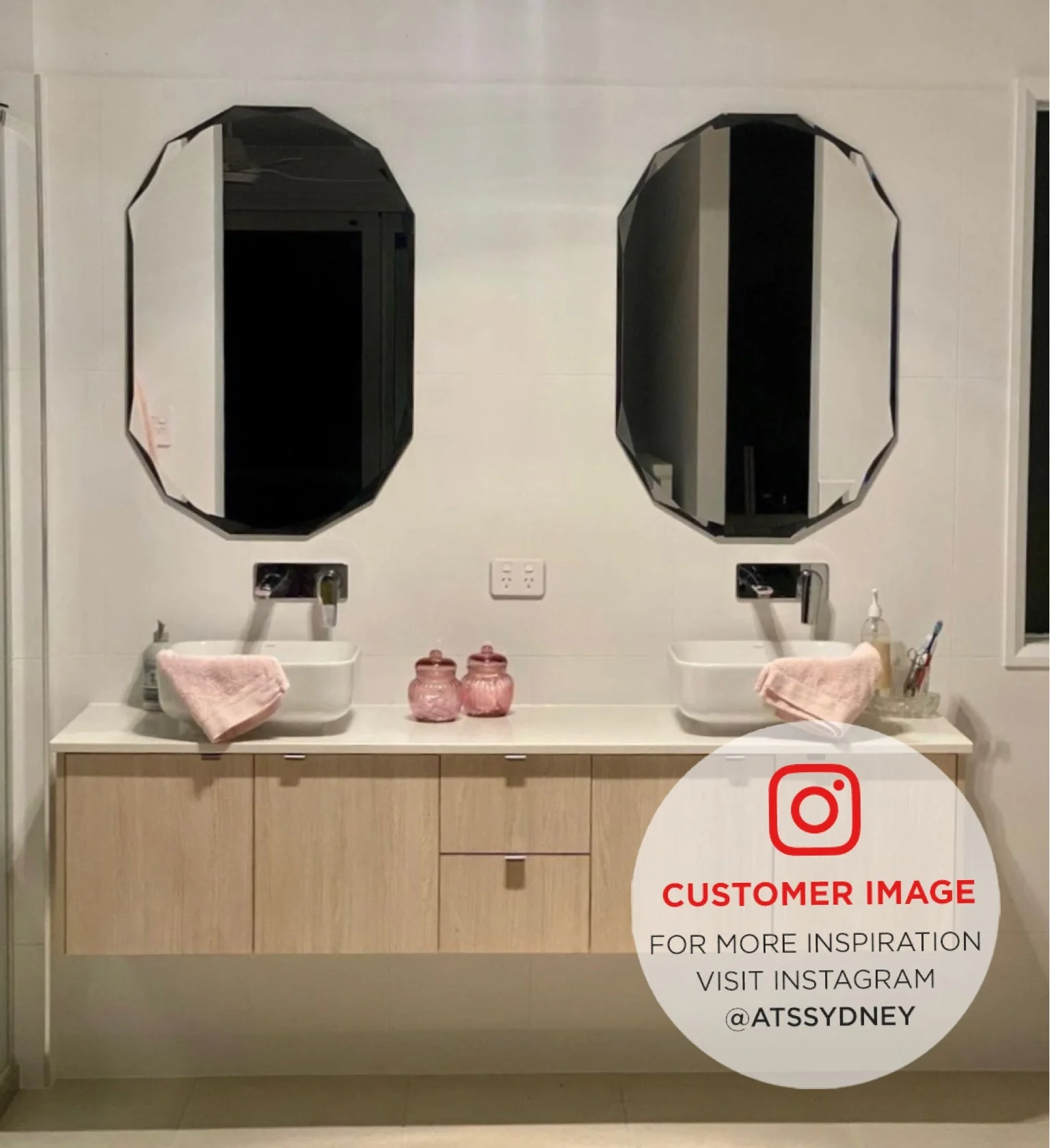 Classic Jewel 600mm x 900mm Frameless Mirror with Jewelled Edge - Image 4