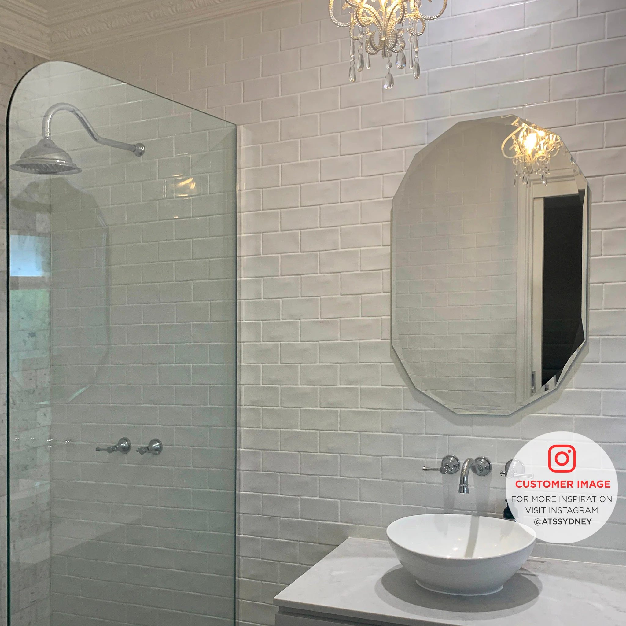 Classic Jewel 600mm x 900mm Frameless Mirror with Jewelled Edge - Image 5