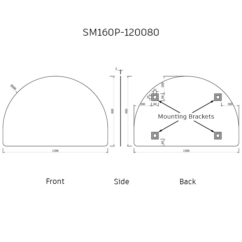 Arco Arch 1200mm x 800mm Frameless Mirror with Polished Edge - Image 5
