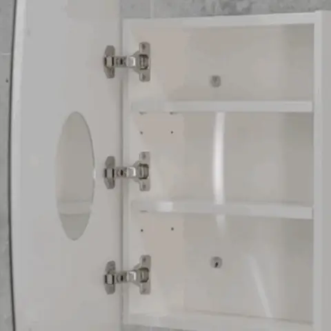 *Clearance* Arco Arch 550mm x 1000mm Mirrored Shaving Cabinet, Matte White - Image 3