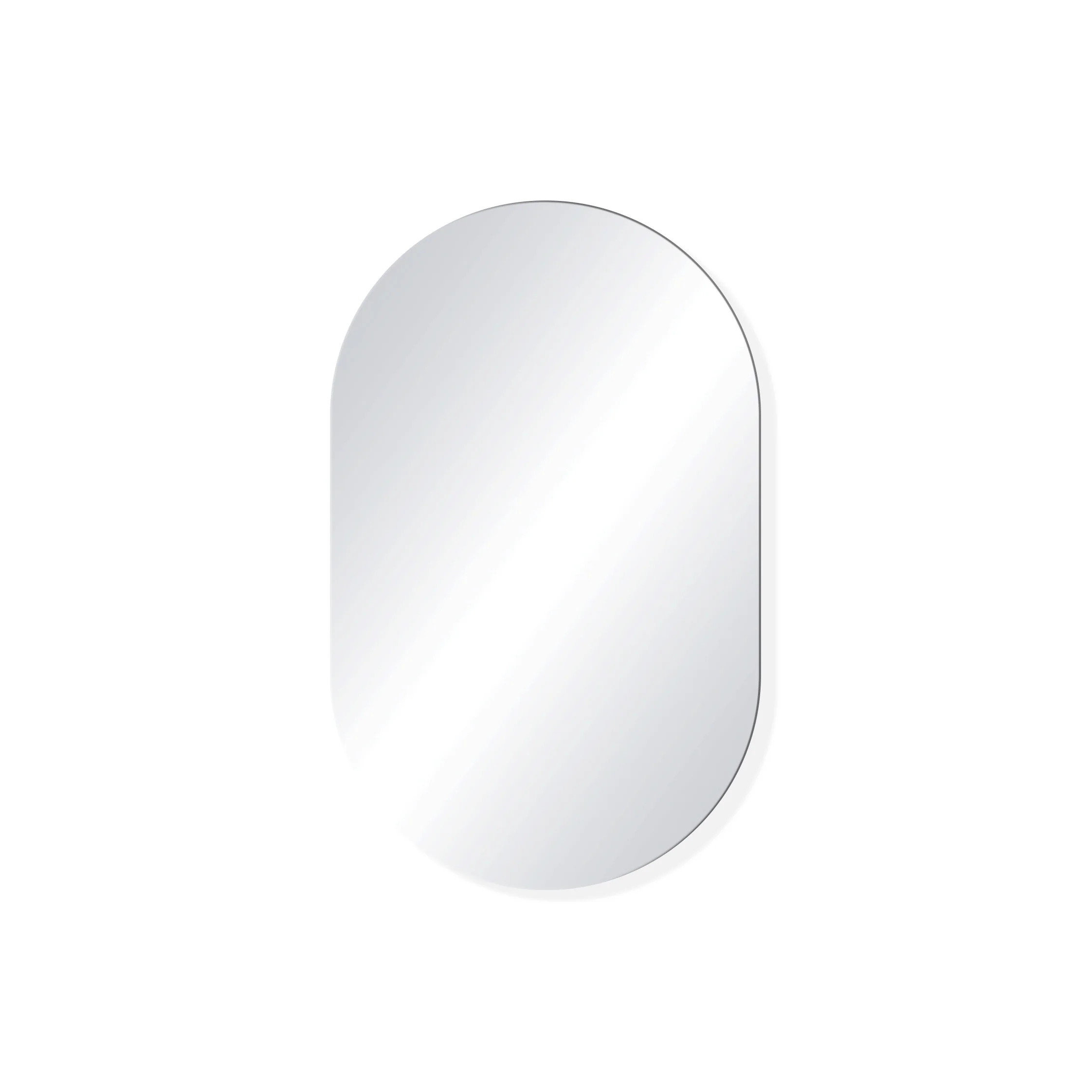Pill Oval 750mm x 1200mm Frameless Mirror with Polished Edge - Image 4