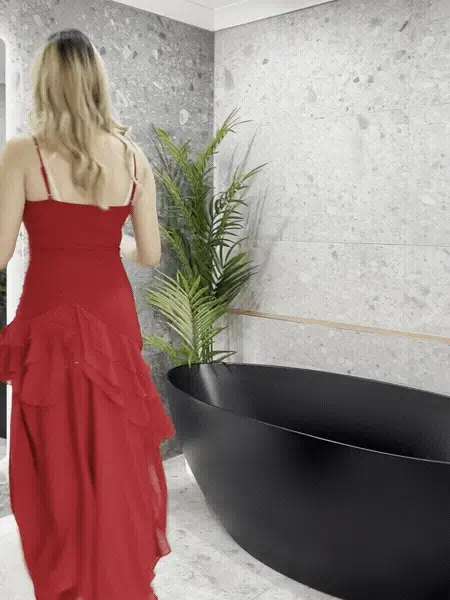 *Clearance* Retti Rectangular 1800mm x 900mm Frontlit and Backlit LED Frameless Mirror with Frosted Glass Border and Demister - Image 4