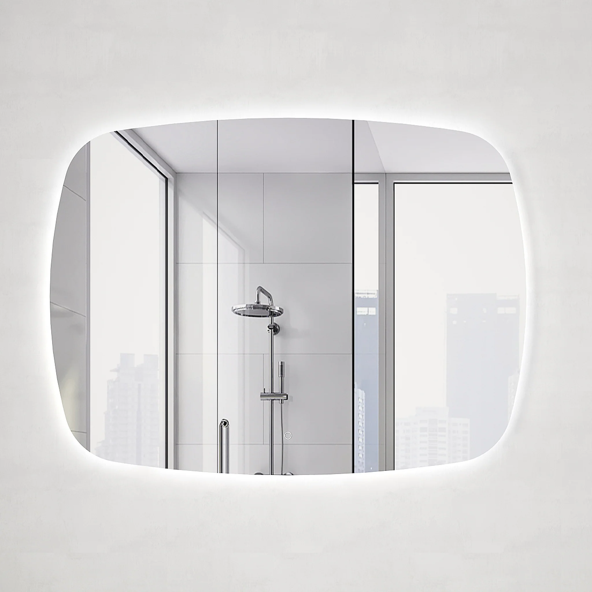 *Clearance* Riri Oblong 1200mm x 900mm Backlit LED Frameless Mirror with Polished Edge and Demister - Image 2