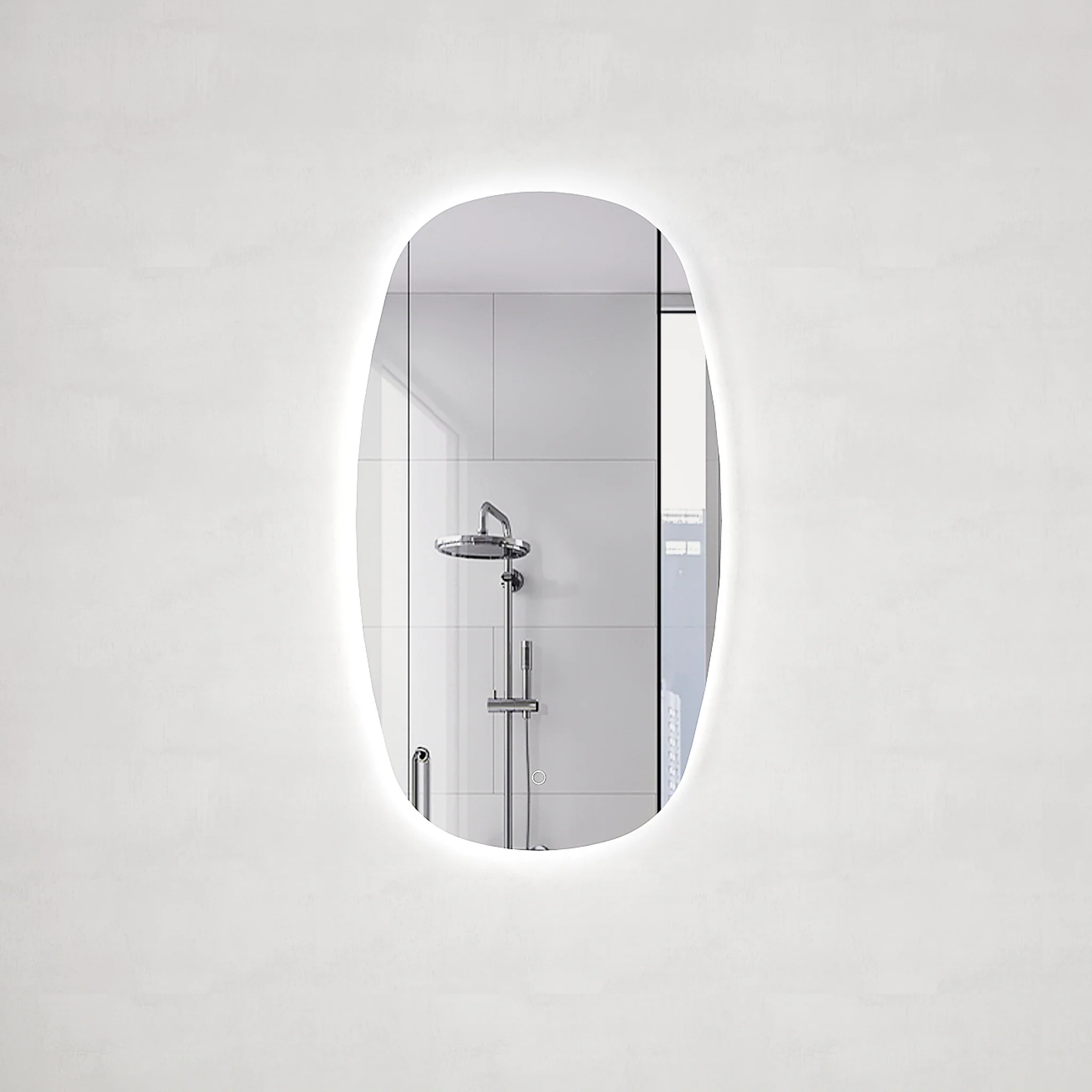 *Clearance* Riri Oblong 500mm x 900mm Backlit LED Frameless Mirror with Polished Edge and Demister