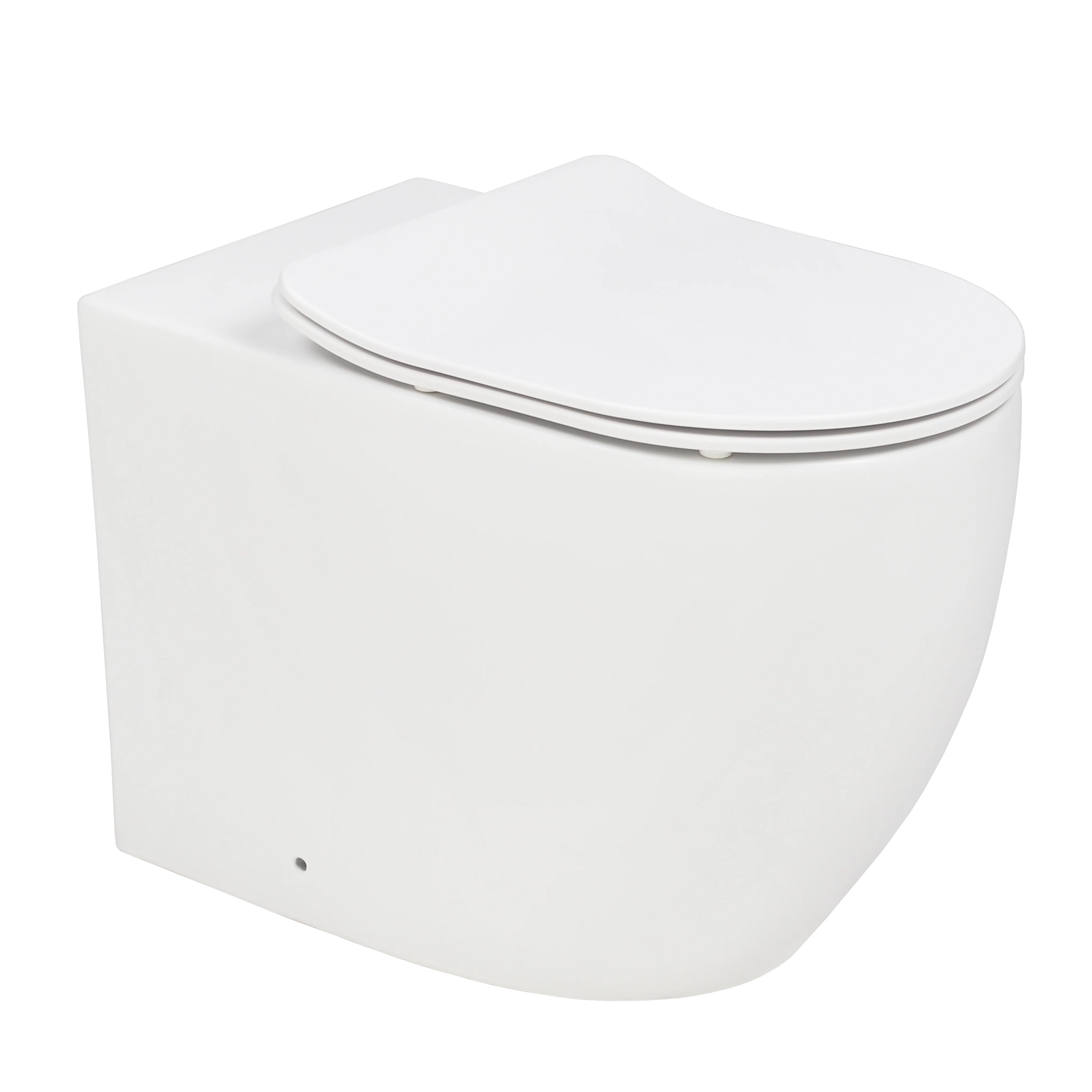 Corto Q Wall Faced Toilet Pan (Compatible with Cistern Behind the Wall) | Matte White | - Image 2