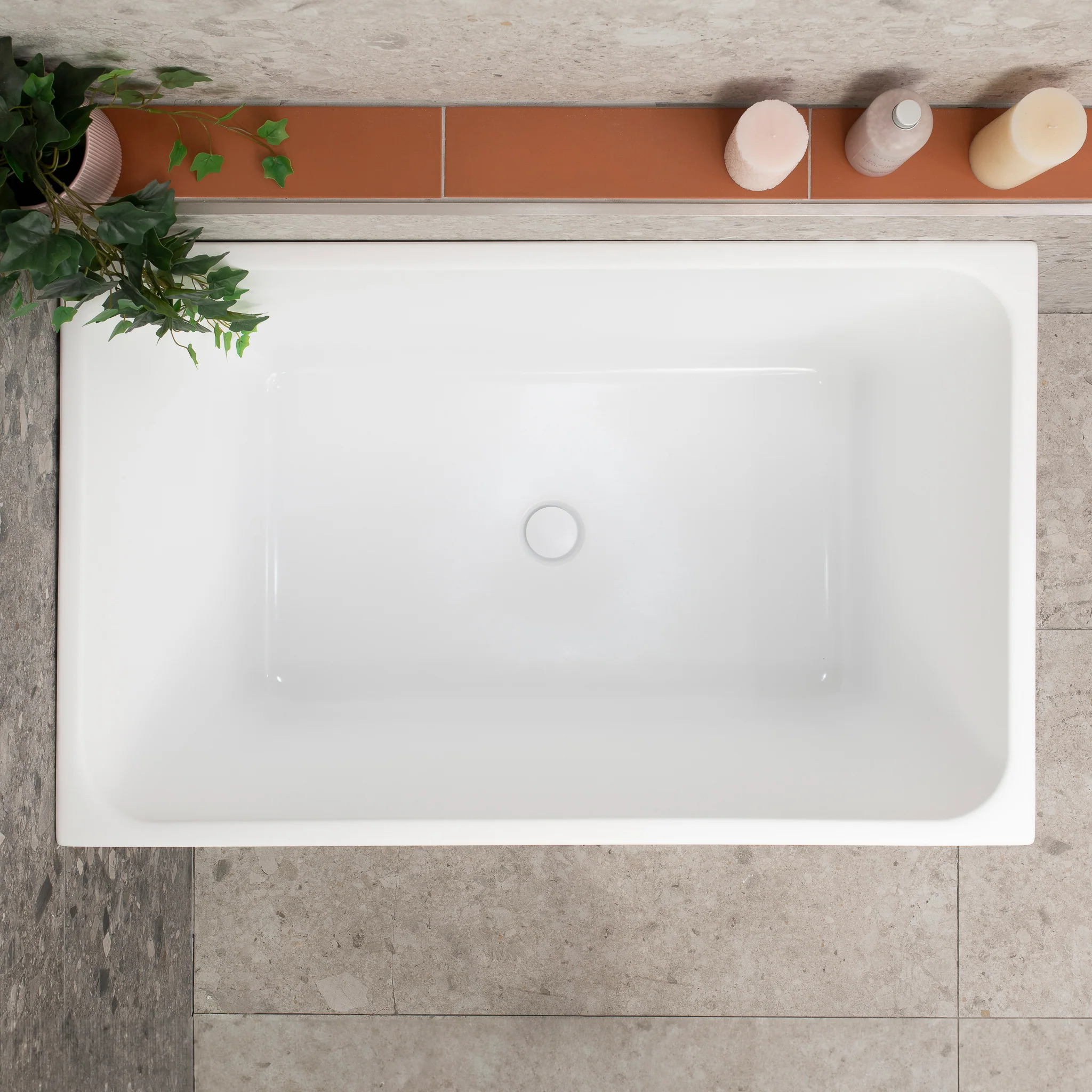 Cubix Extra Height 1100mm Japanese Soaking Bathtub, Matte White - Image 3