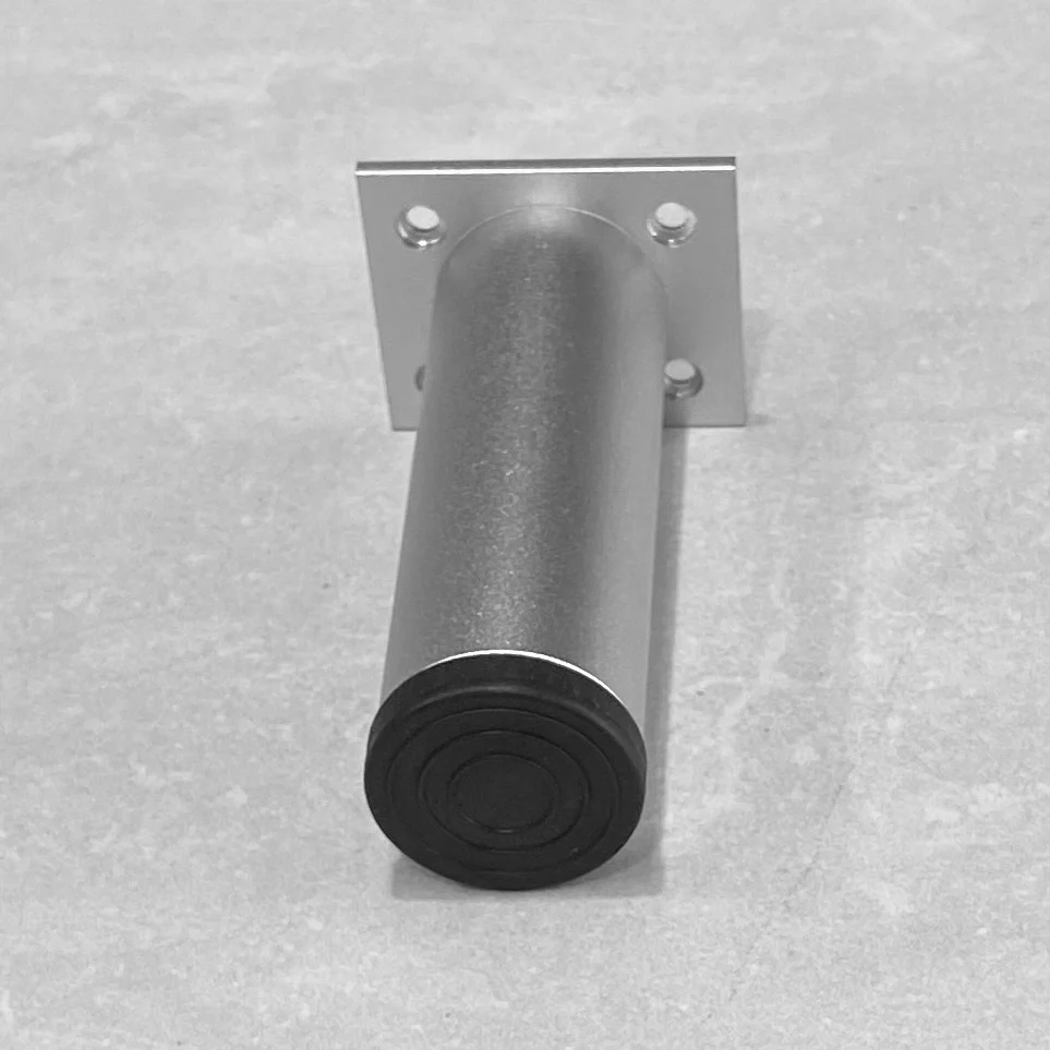 Cylio Round 120mm Vanity Legs | Brushed Silver (chrome) | Set of 4 - Image 2