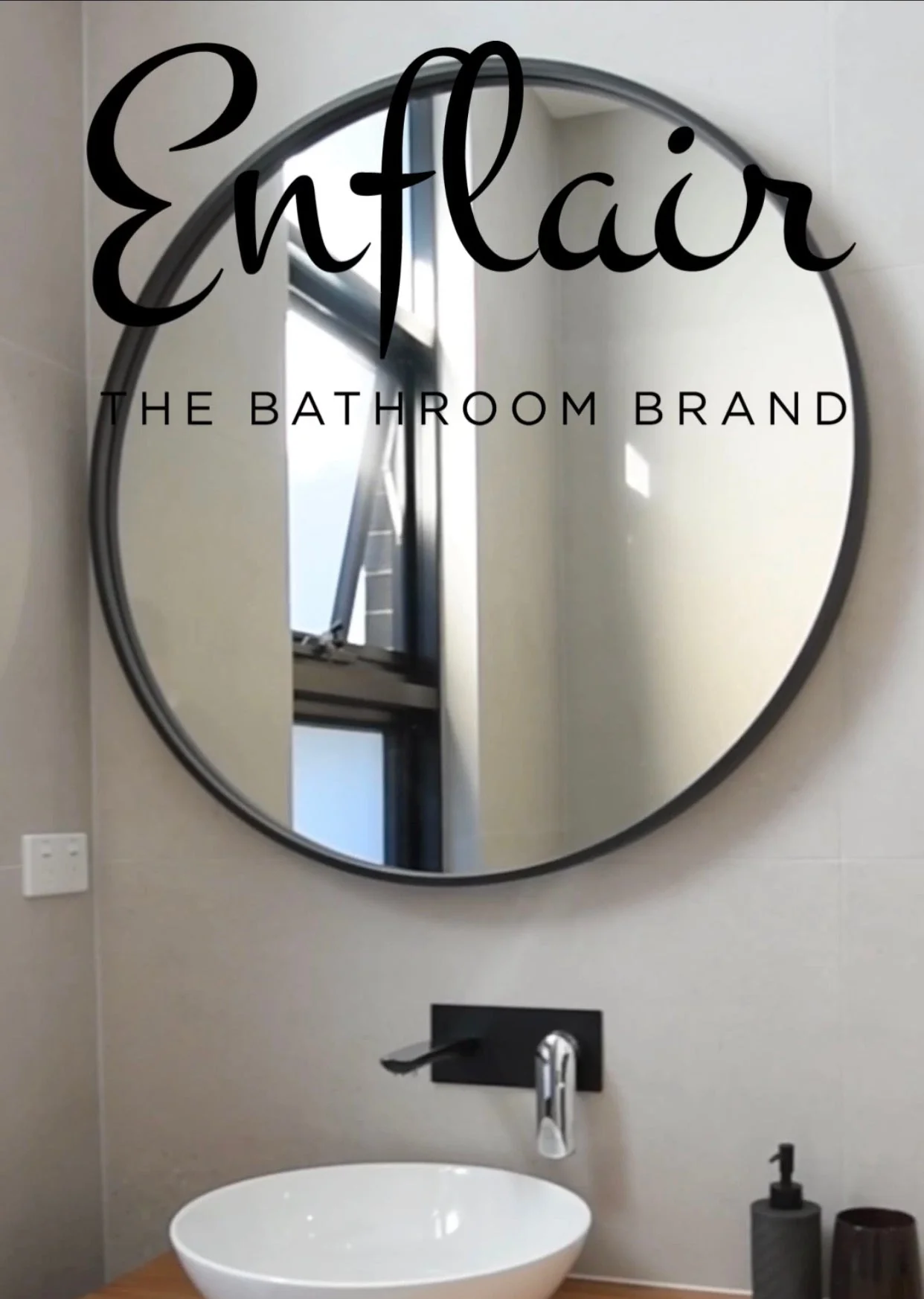 Deluxe Round 750mm Mirror with Black Frame - Image 11