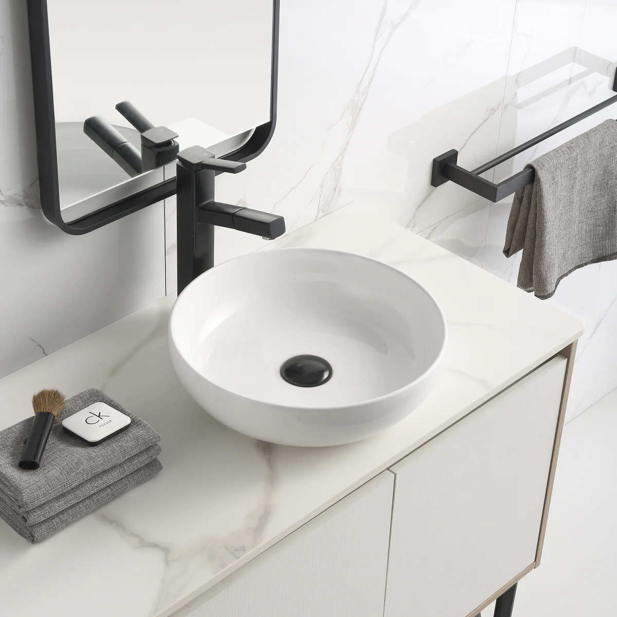 Disco 370mm Above-Counter Basin, Gloss White - Image 3