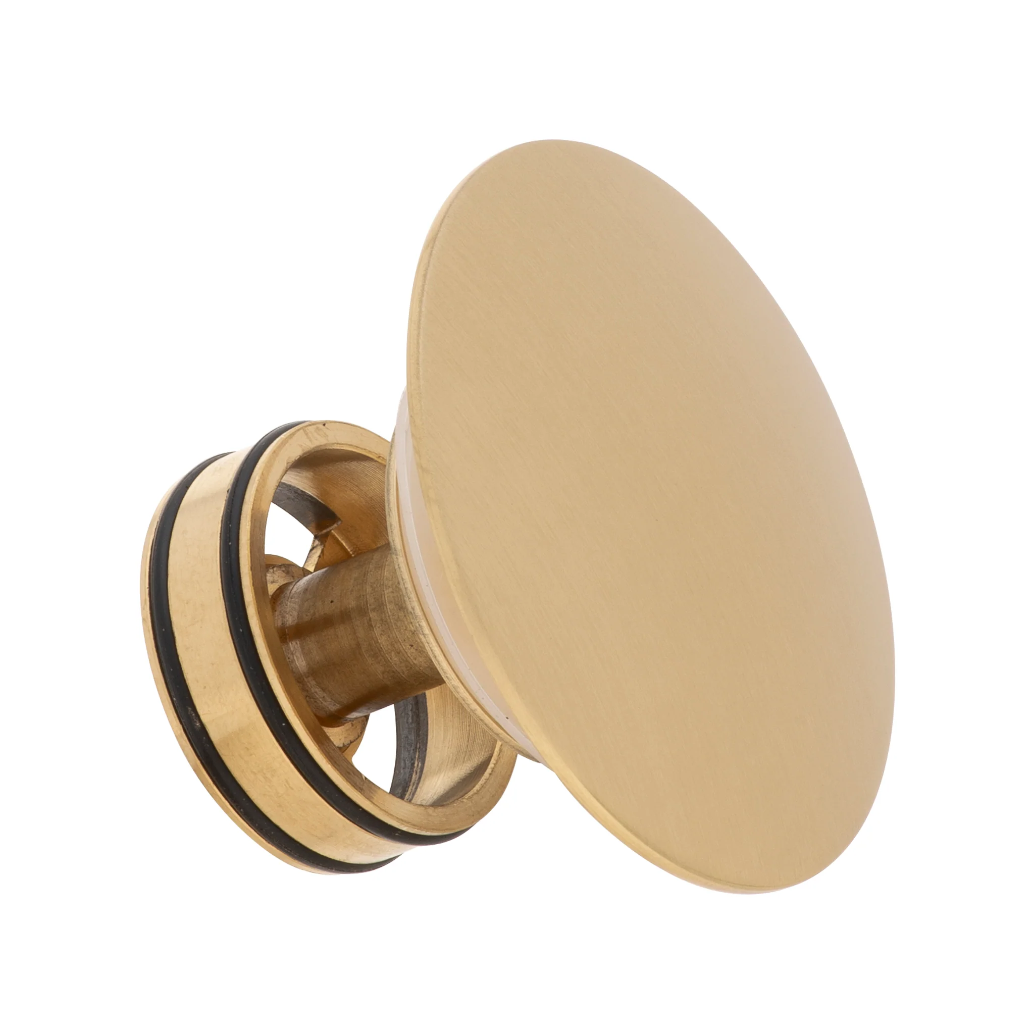 Dome Pop Out Waste, Universal 32mm/40mm, with Pull-Out Basket, Brushed Brass (Gold) - Image 4
