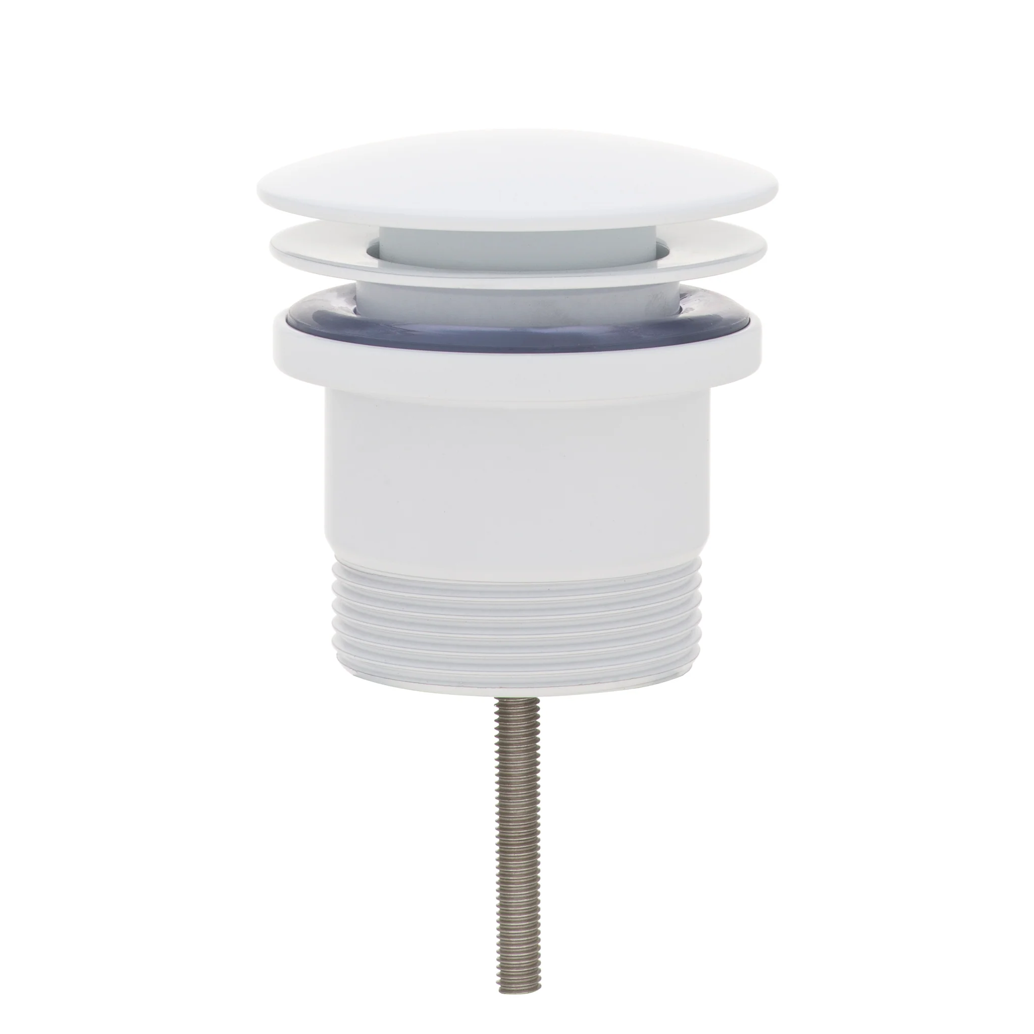 Dome Pop Out Waste, Universal 32mm/40mm, with Pull-Out Basket, Matte White