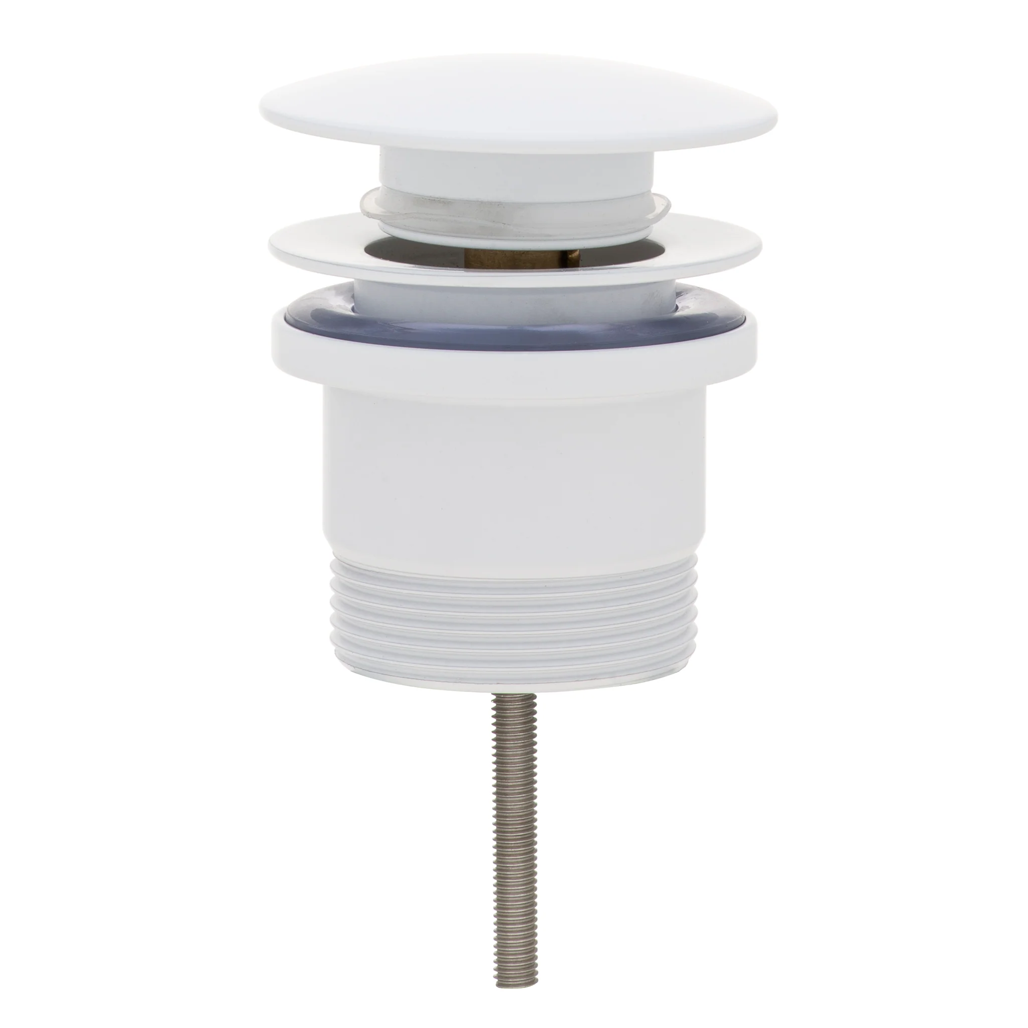 Dome Pop Out Waste, Universal 32mm/40mm, with Pull-Out Basket, Matte White - Image 2