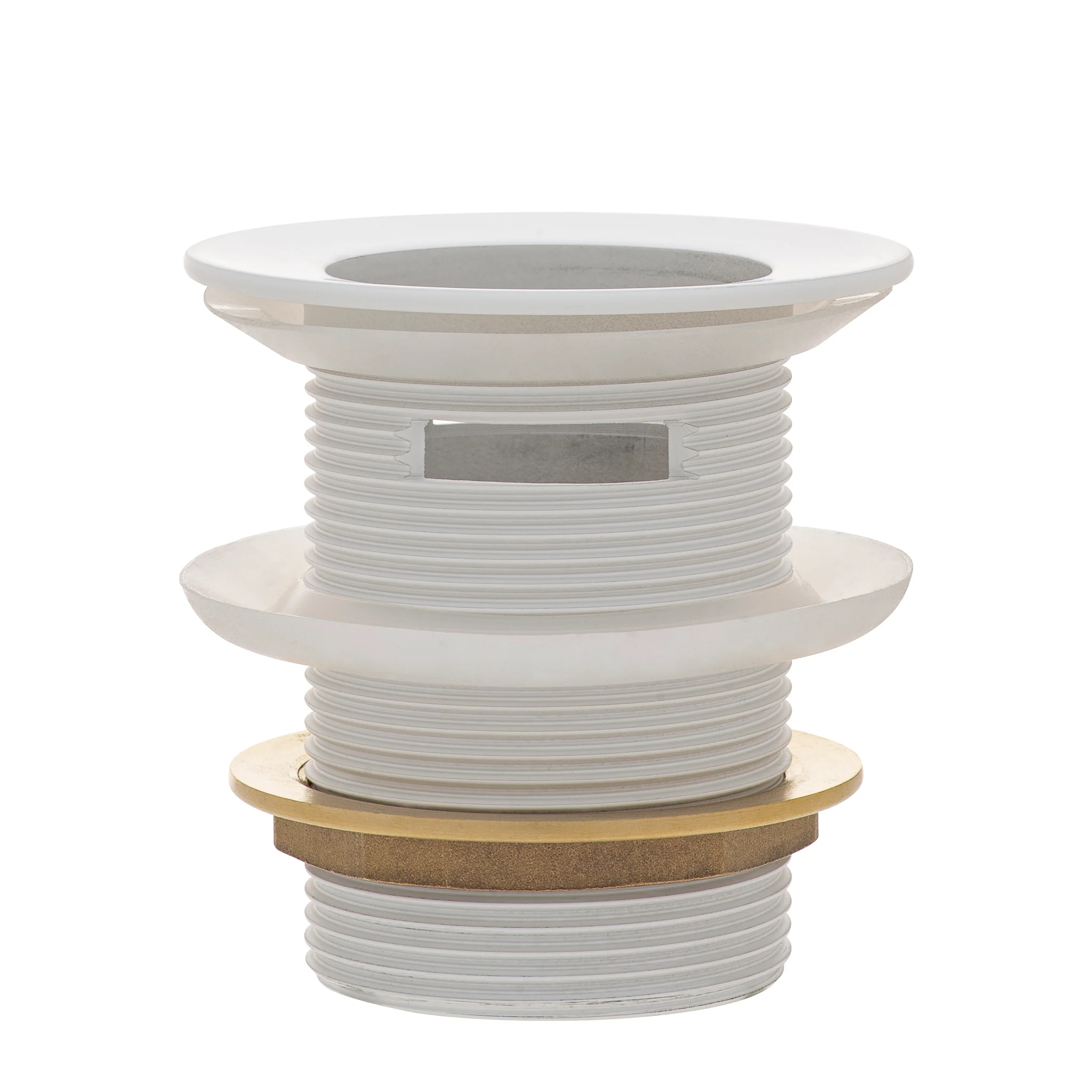 Dome Pop Short Bath Waste 40mm with Overflow and Pull-Out Basket, Matte White - Image 4