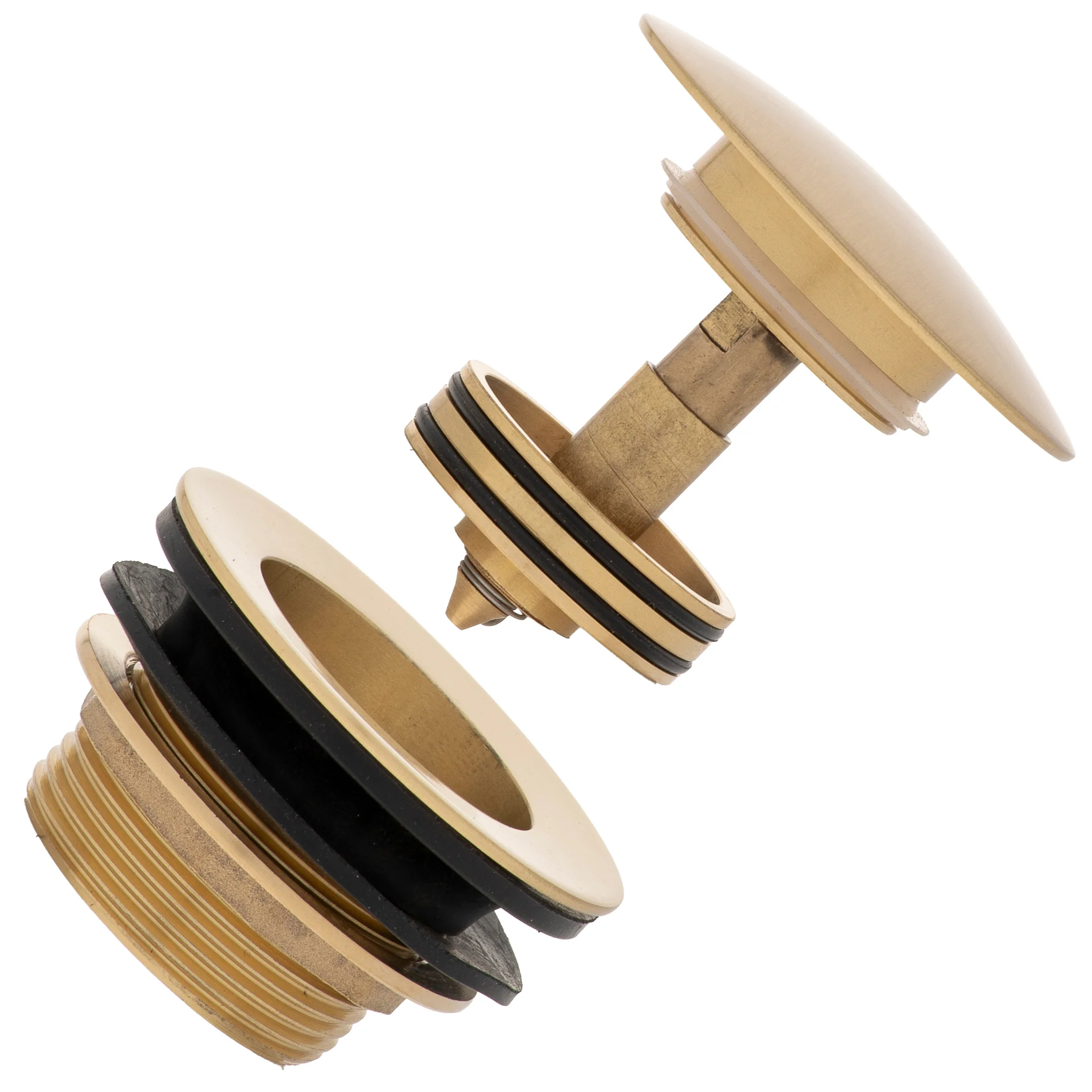 Dome Pop Short Bath Waste 40mm, with Pull-Out Basket, Brushed Brass (Gold) - Image 3