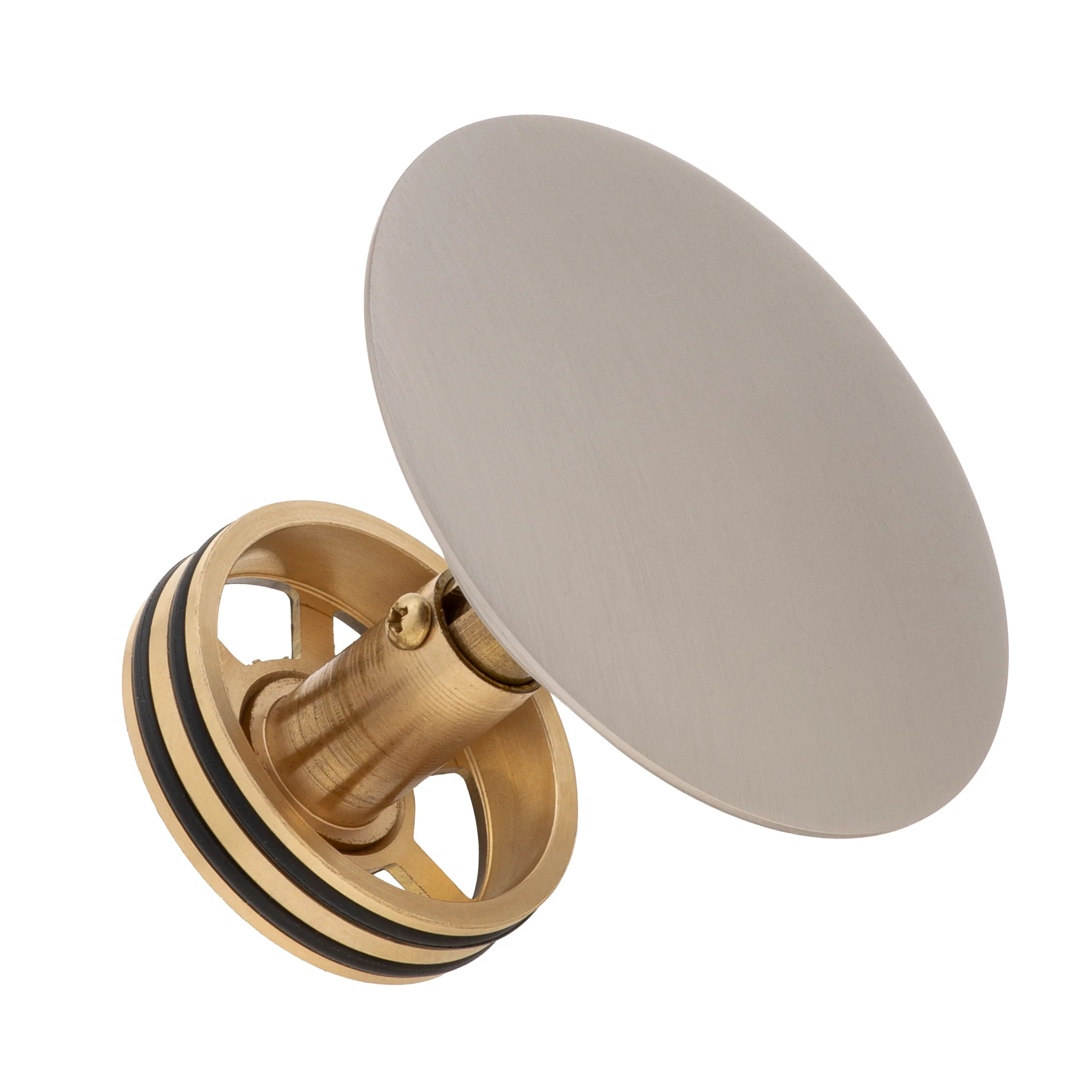 Dome Pop Short Bath Waste 40mm, with Pull-Out Basket, Brushed Nickel - Image 4