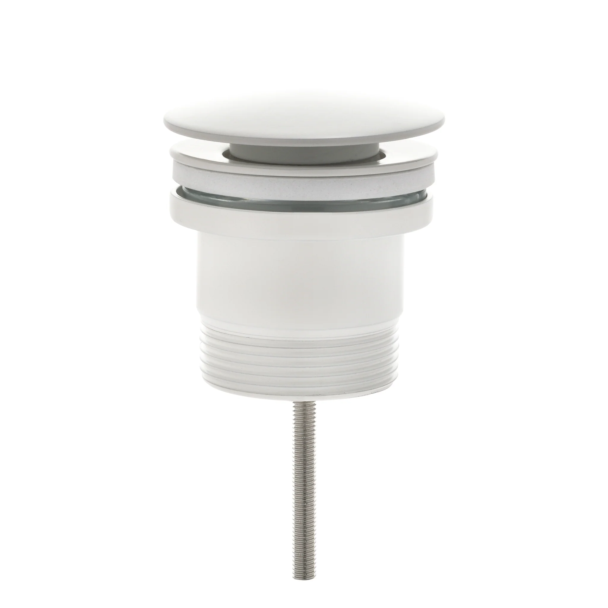 Dome Pop Up Waste, Universal 32mm/40mm, Suits Overflow and Non-Overflow, Gloss White - Image 3