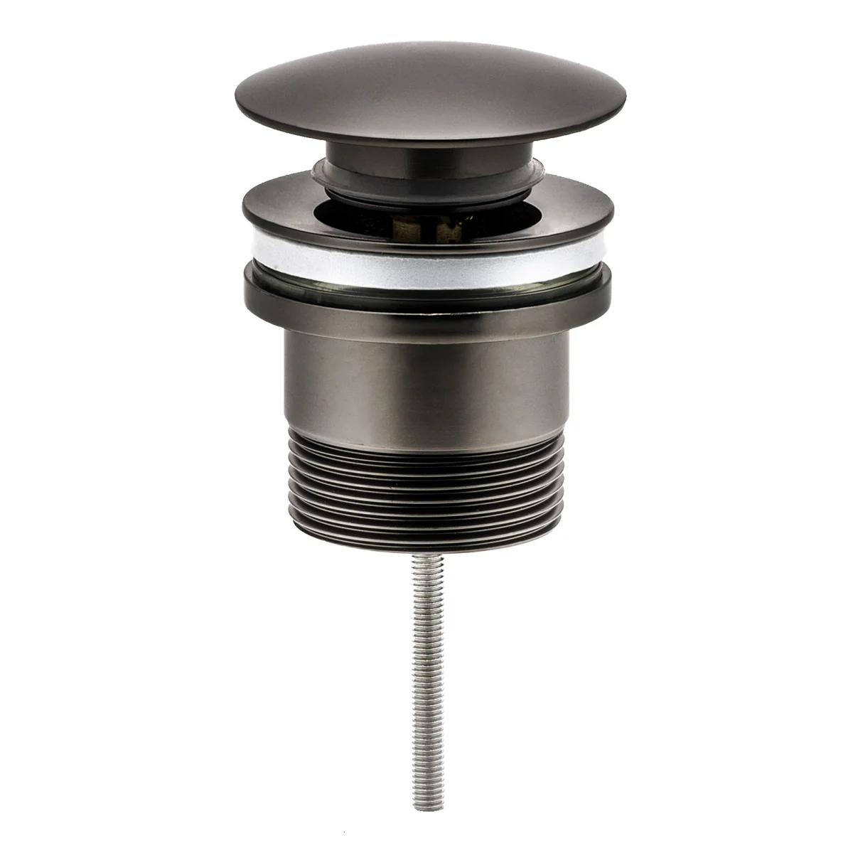 Dome Pop Up Waste, Universal 32mm/40mm, Suits Overflow and Non-Overflow, Matte Gunmetal - Image 3