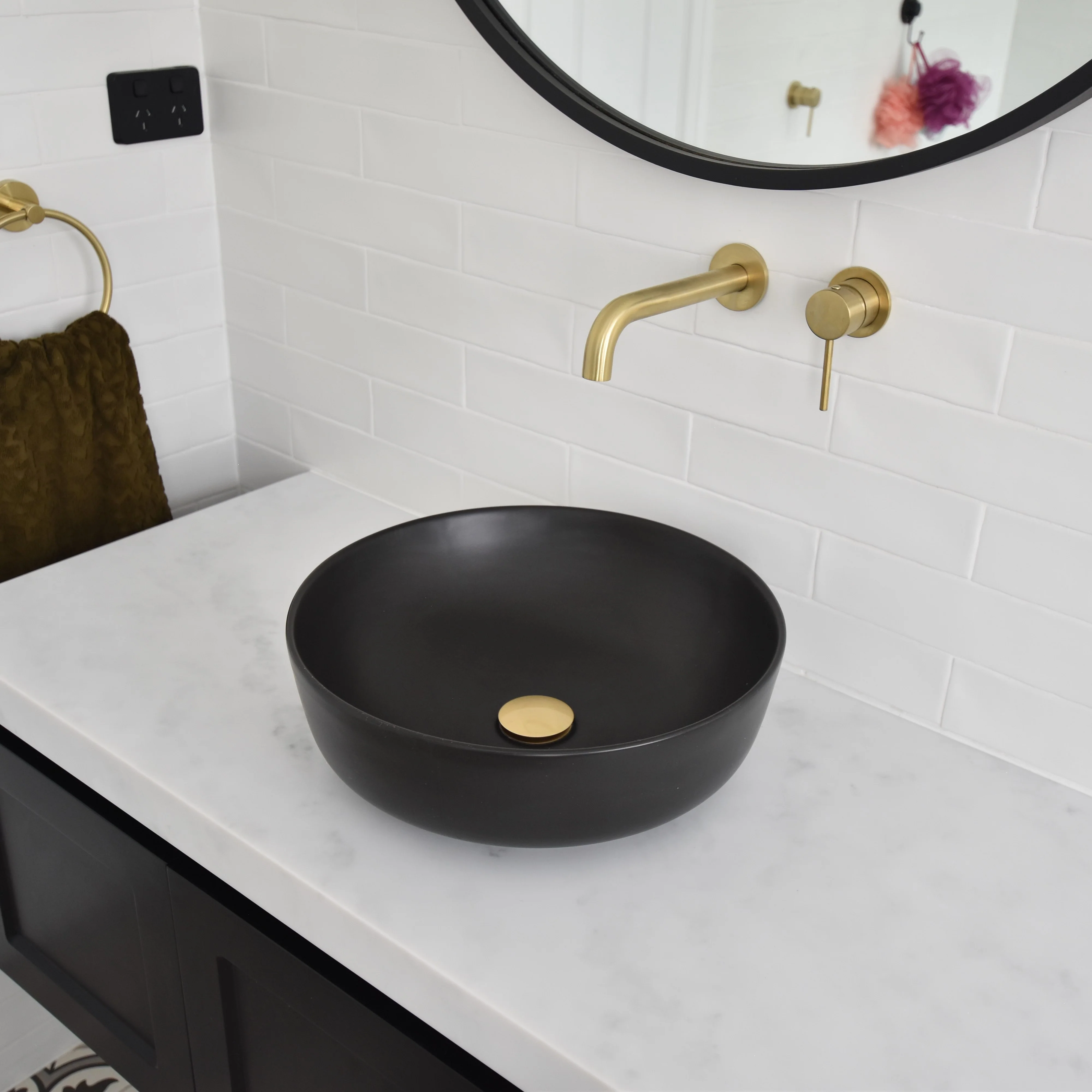 *Clearance* Dove 415mm Above-Counter Basin, Matte Black