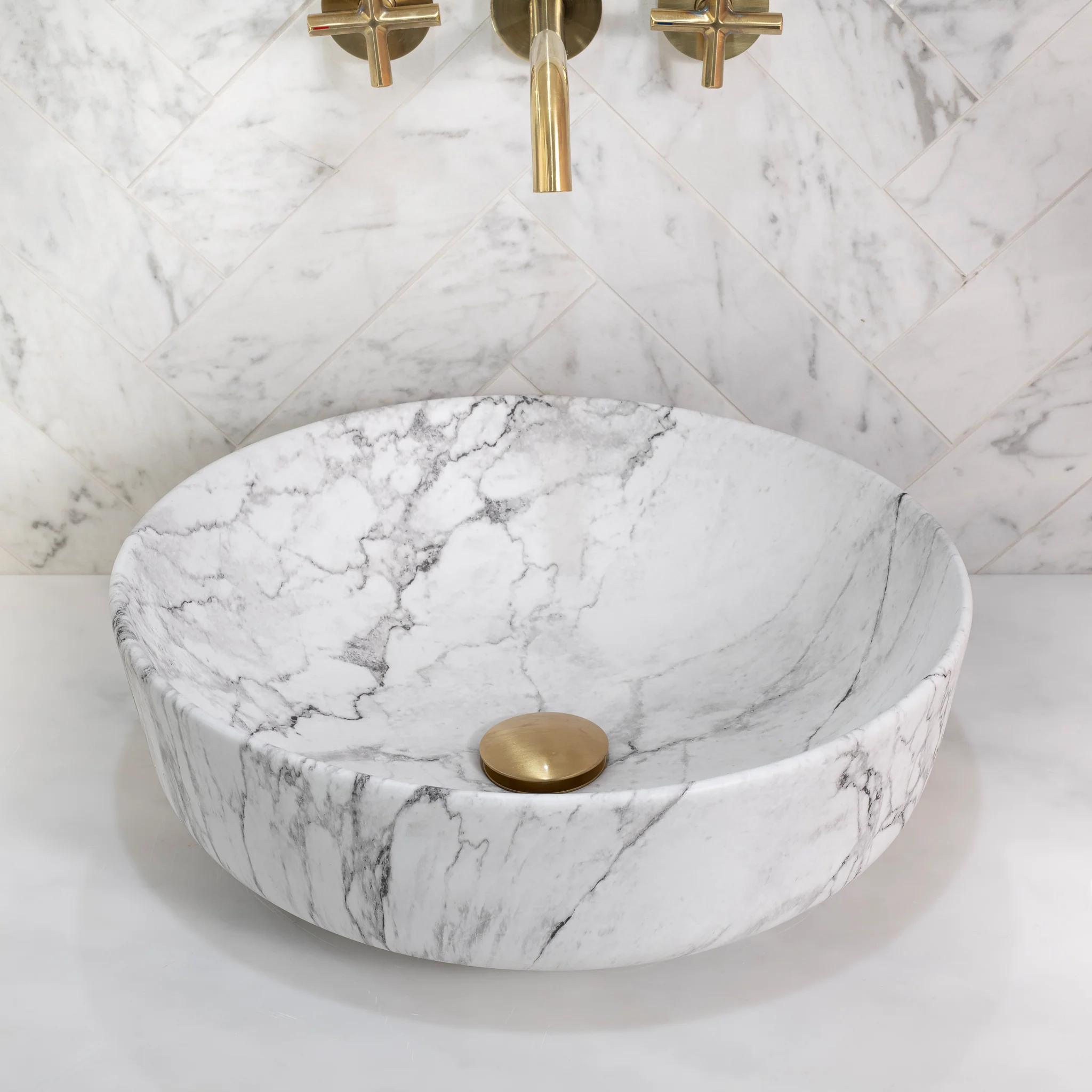 Dove 415mm Above-Counter Basin, Matte Carrara - Image 2