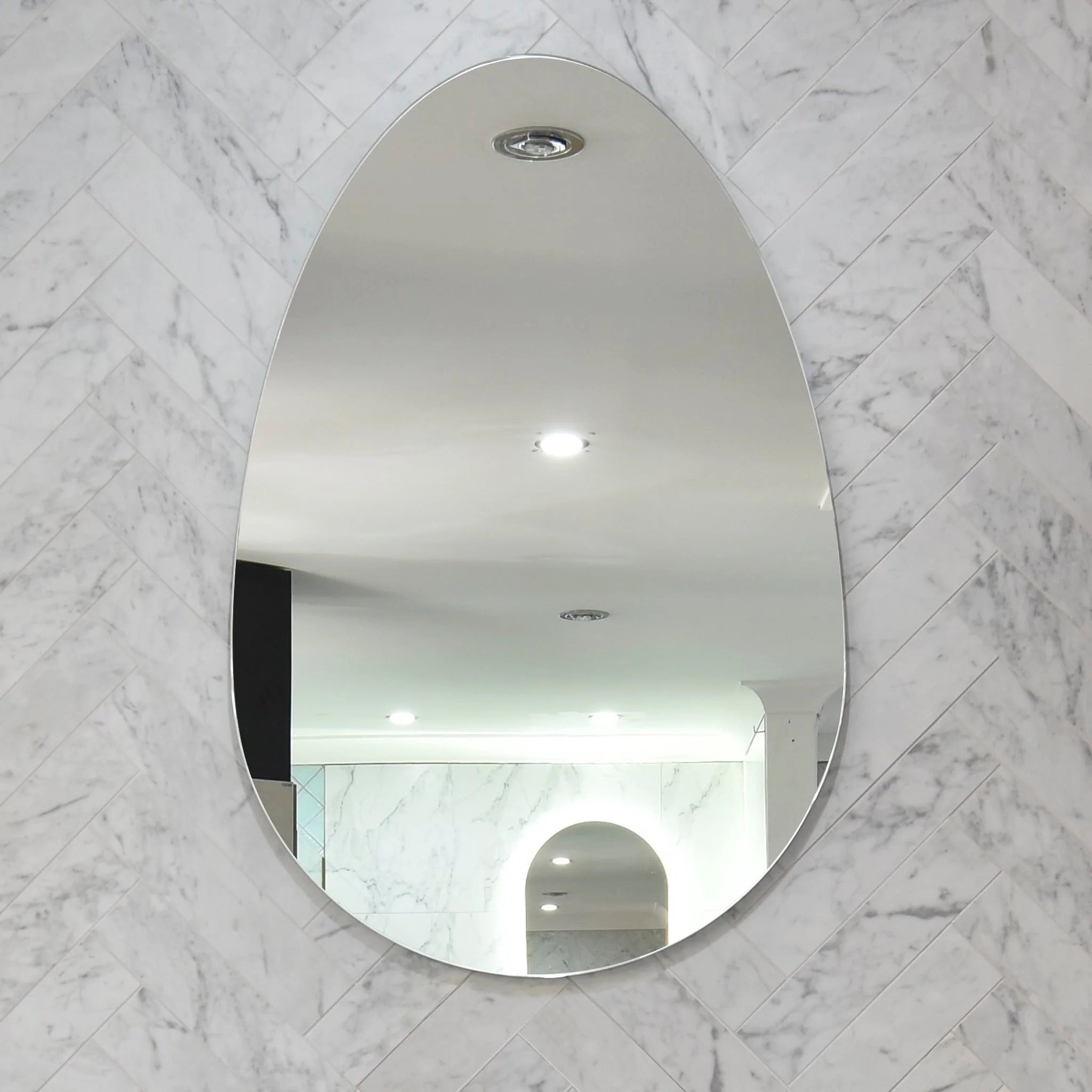 Egg 500mm x 700mm Frameless Mirror with Polished Edge *Clearance Stock*