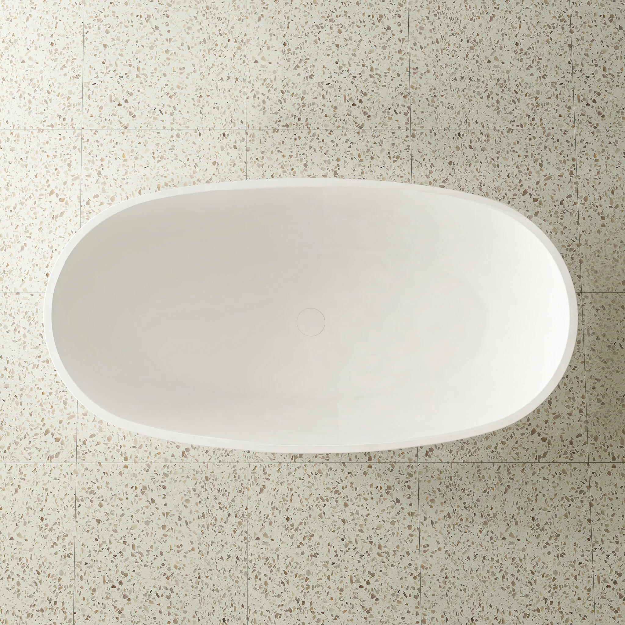 Egg Oval 1400mm Freestanding Bath, Matte White - Image 3