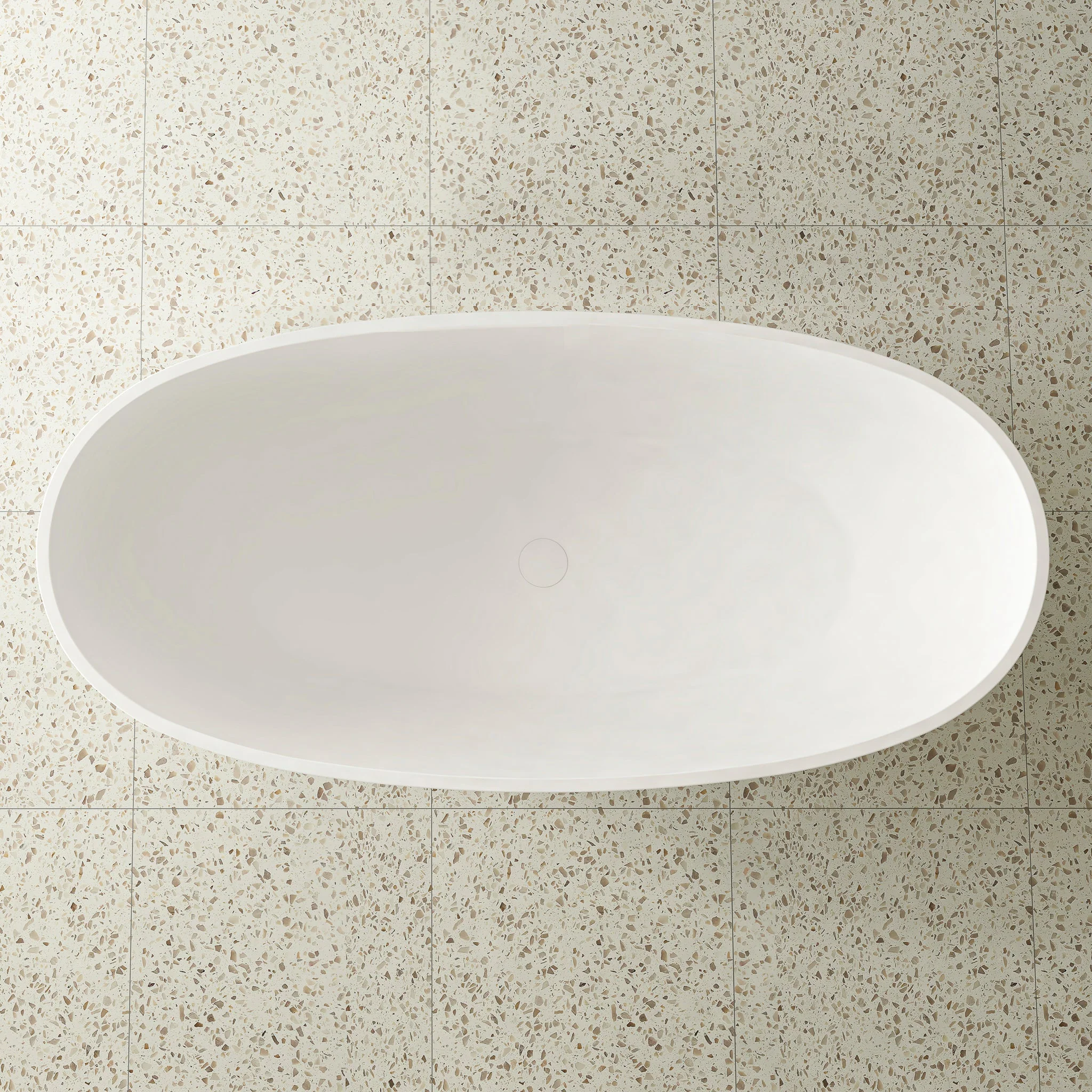 Egg Oval 1500mm Freestanding Bath, Matte White - Image 3