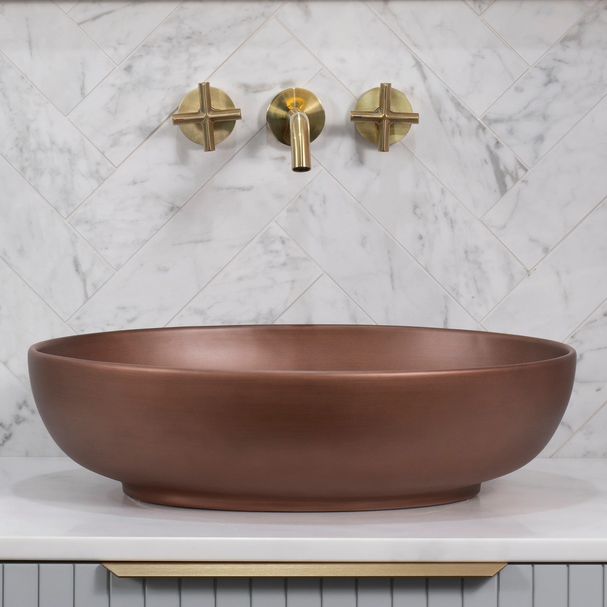 Ellipse 520mm x 395mm Above-Counter Basin, Matte Rossa - Image 2
