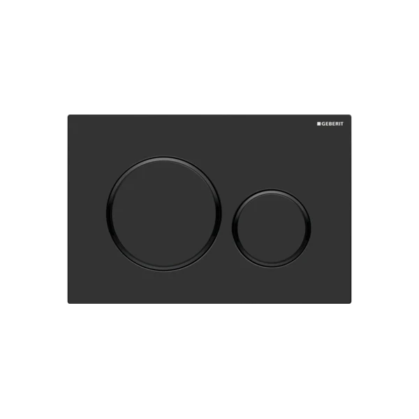Geberit Sigma20 Dual Flush Button & Access Plate, Matte Black - Image 2