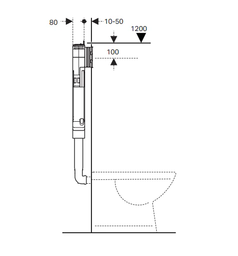 Geberit Sigma8 Concealed In-Wall Cistern for Back to Wall Pan - Image 3