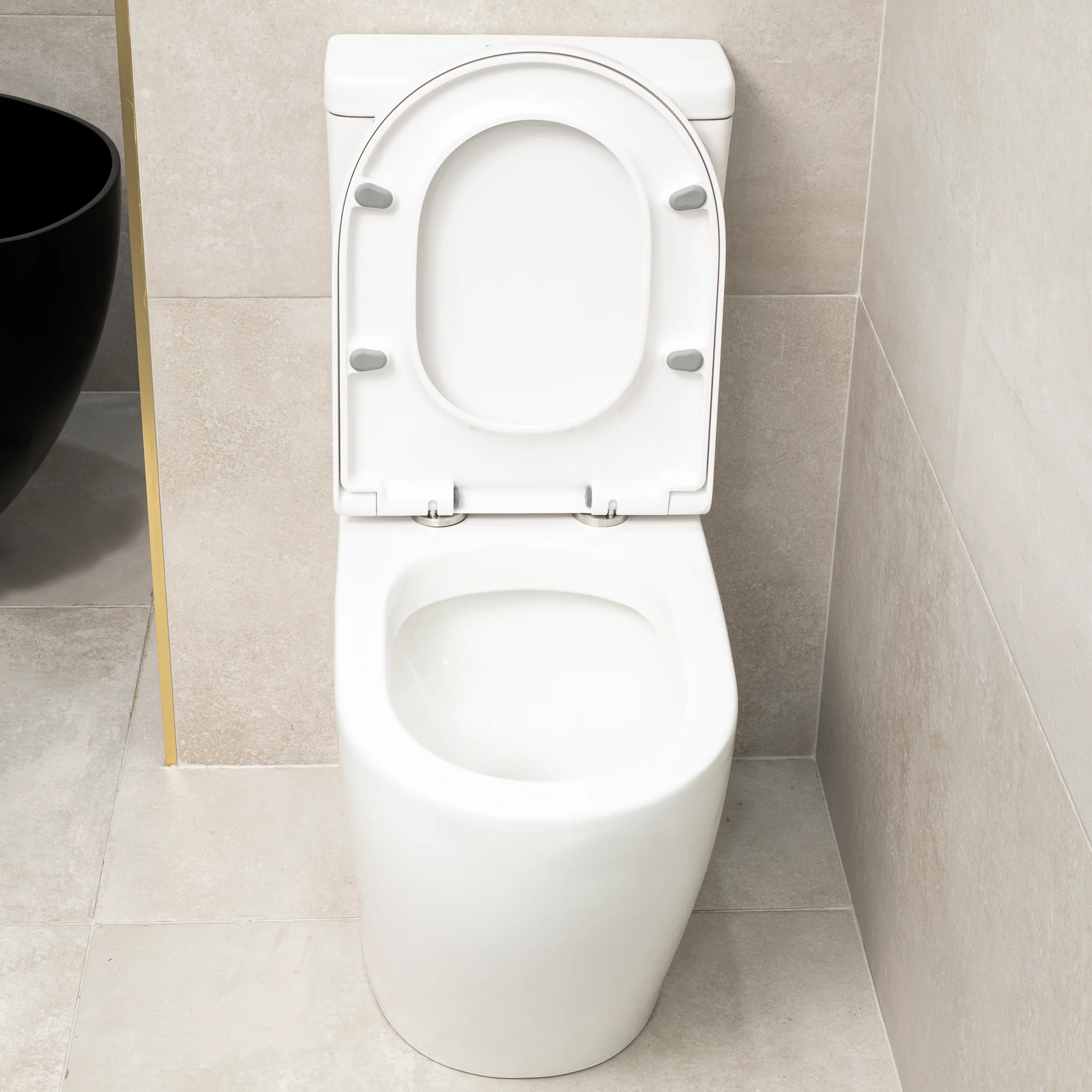 Hysett Q Back to Wall Toilet Suite, Gloss White - Image 8