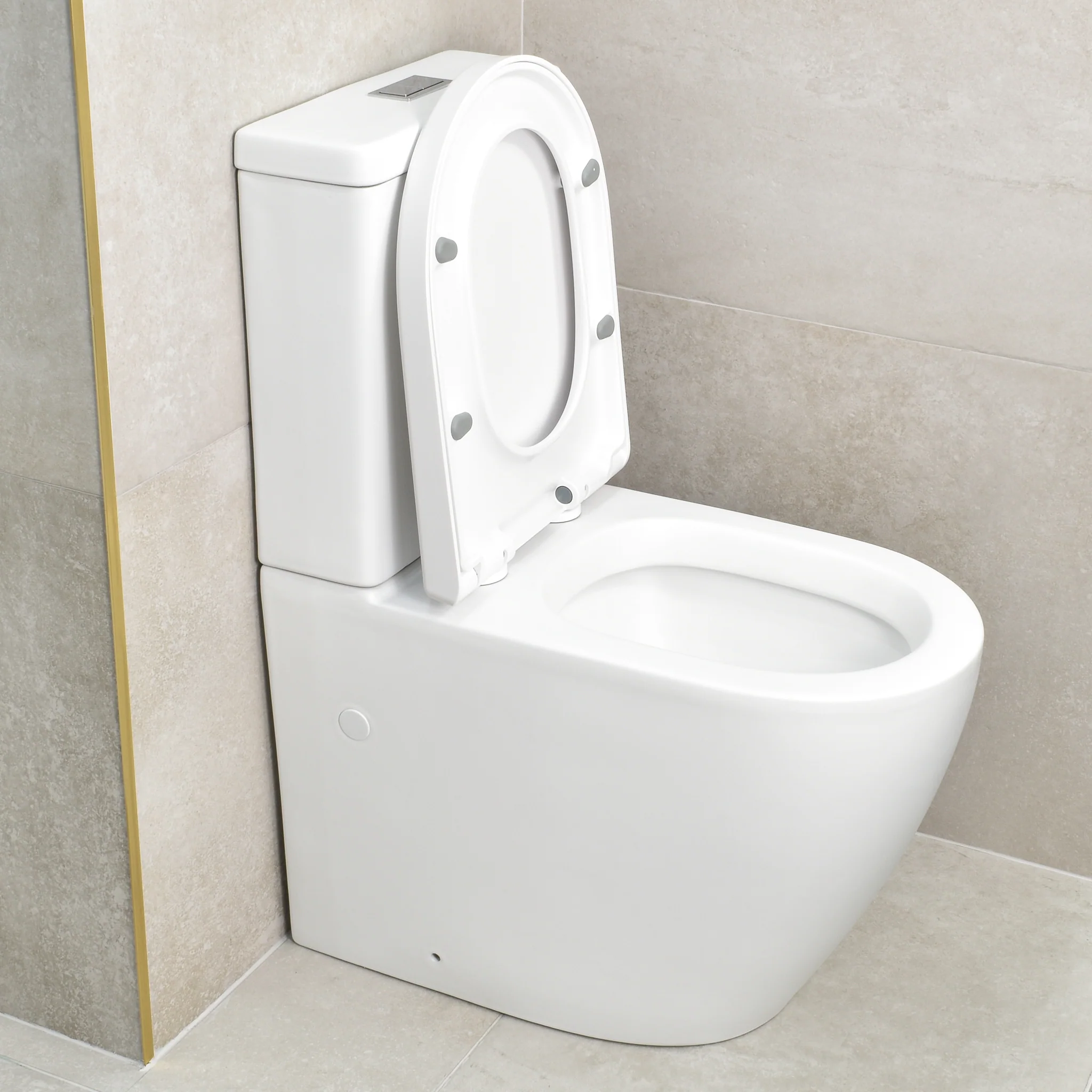 Hysett Q Back to Wall Toilet Suite, Matte White - Image 10