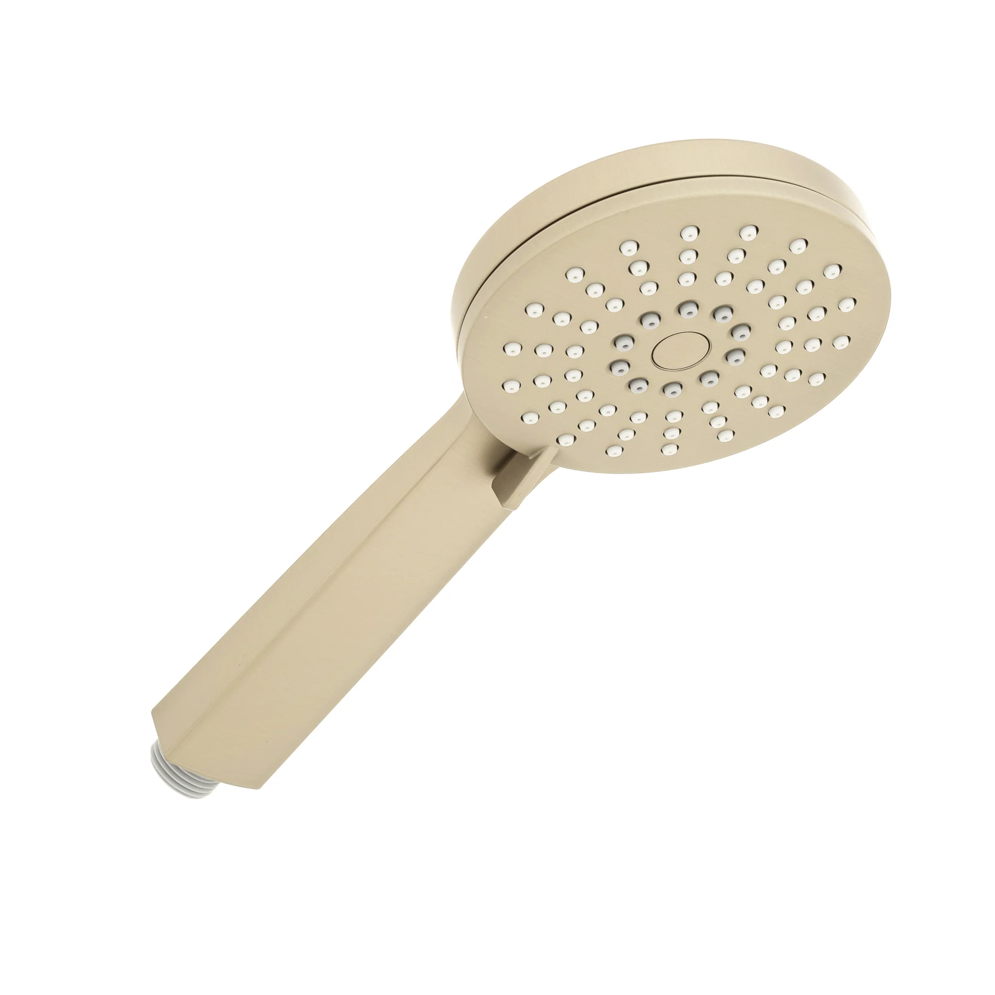 Jena Round Twin Shower System with Adjustable Rail, Push Button Diverter and 250mm Head, Brushed Brass (Gold) - Image 6