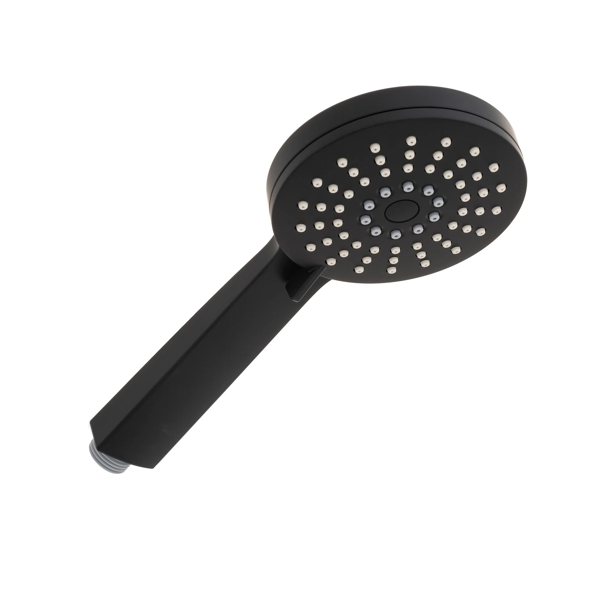 Jena Round Twin Shower System with Adjustable Rail, Push Button Diverter and 250mm Head, Matte Black - Image 6