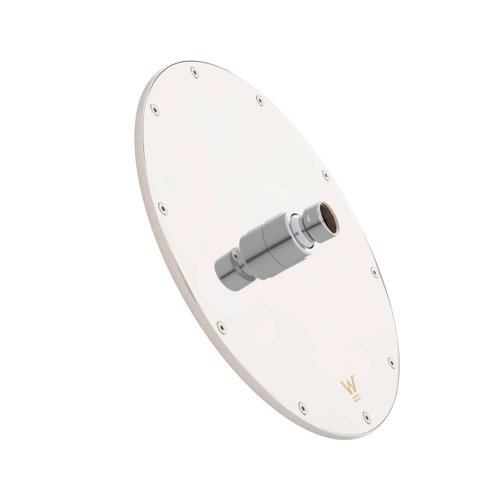 Jena Round Twin Shower System with Adjustable Rail, Push Button Diverter and 250mm Head, Polished Chrome - Image 5