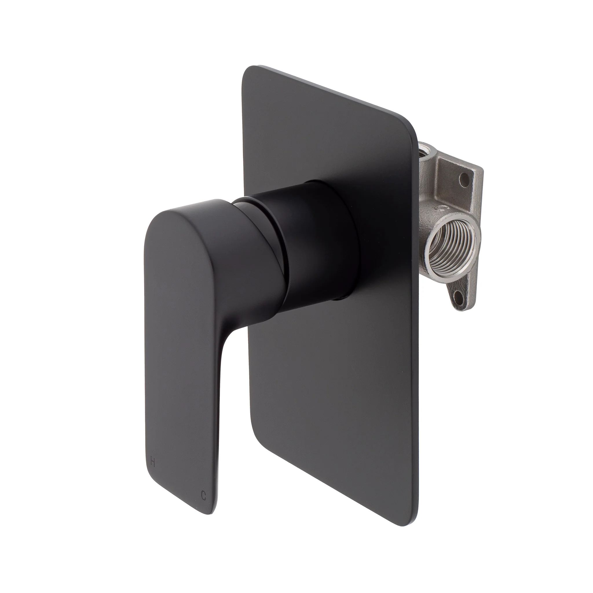 Jena Shower/ Bath Wall Mixer, Matte Black - Image 2