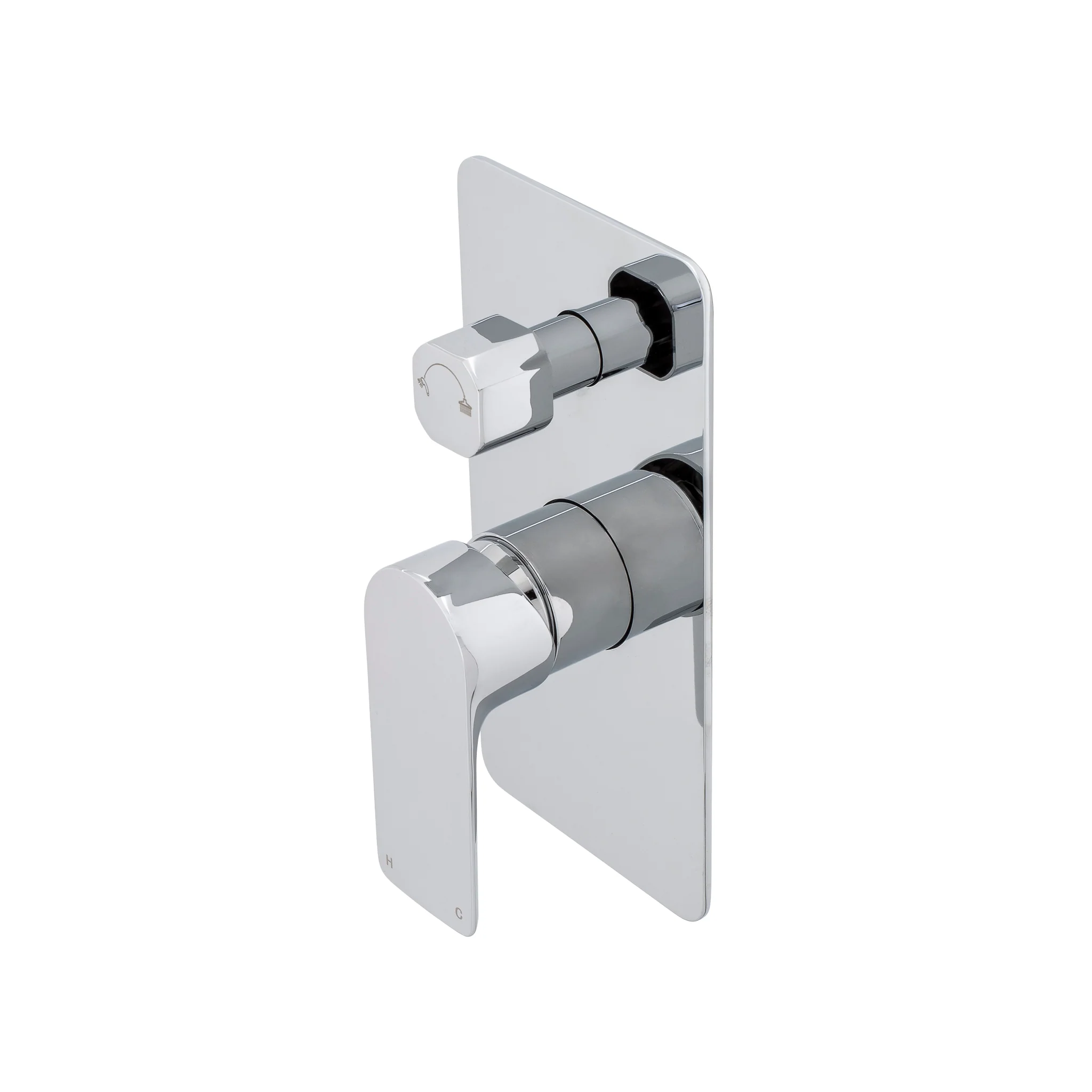 Jena Shower/ Bath Wall Mixer with Diverter, Polished Chrome
