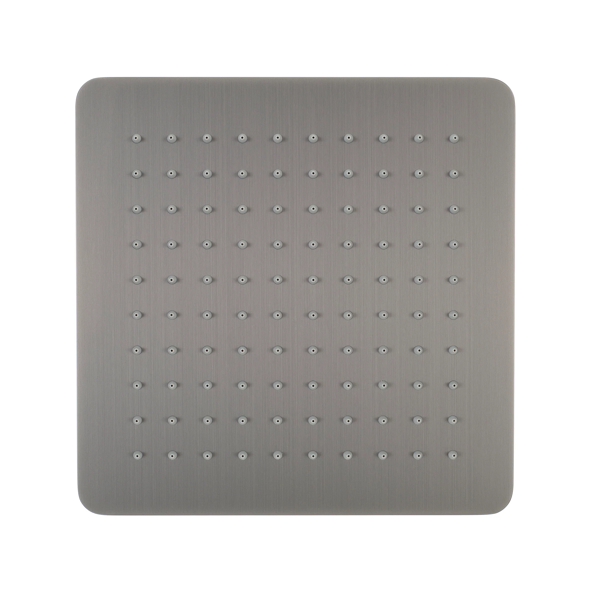 Jena Square Twin Shower System with Adjustable Rail, Push Button Diverter and 250mm Head, Brushed Gunmetal - Image 4