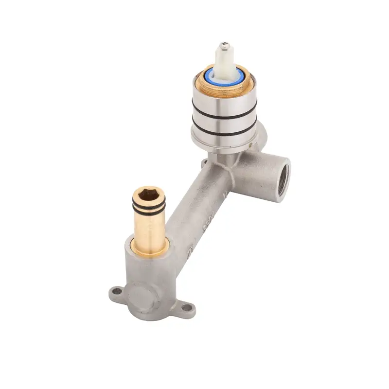 Jena Wall Mounted Basin/ Bath Mixer with Spout and Round Plates, Polished Chrome - Image 6