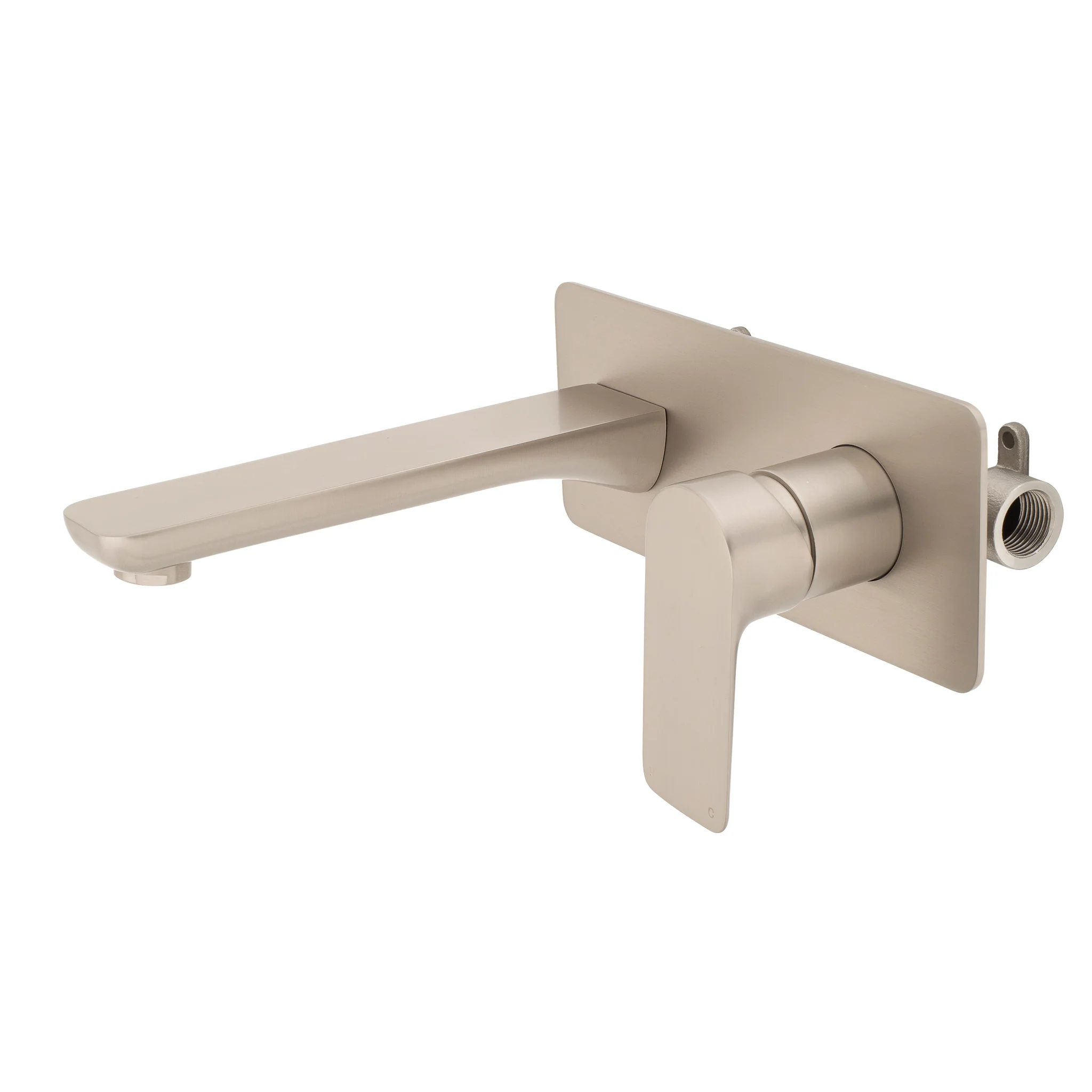 Jena Wall Mounted Basin/ Bath Mixer with Spout, Brushed Nickel - Image 2