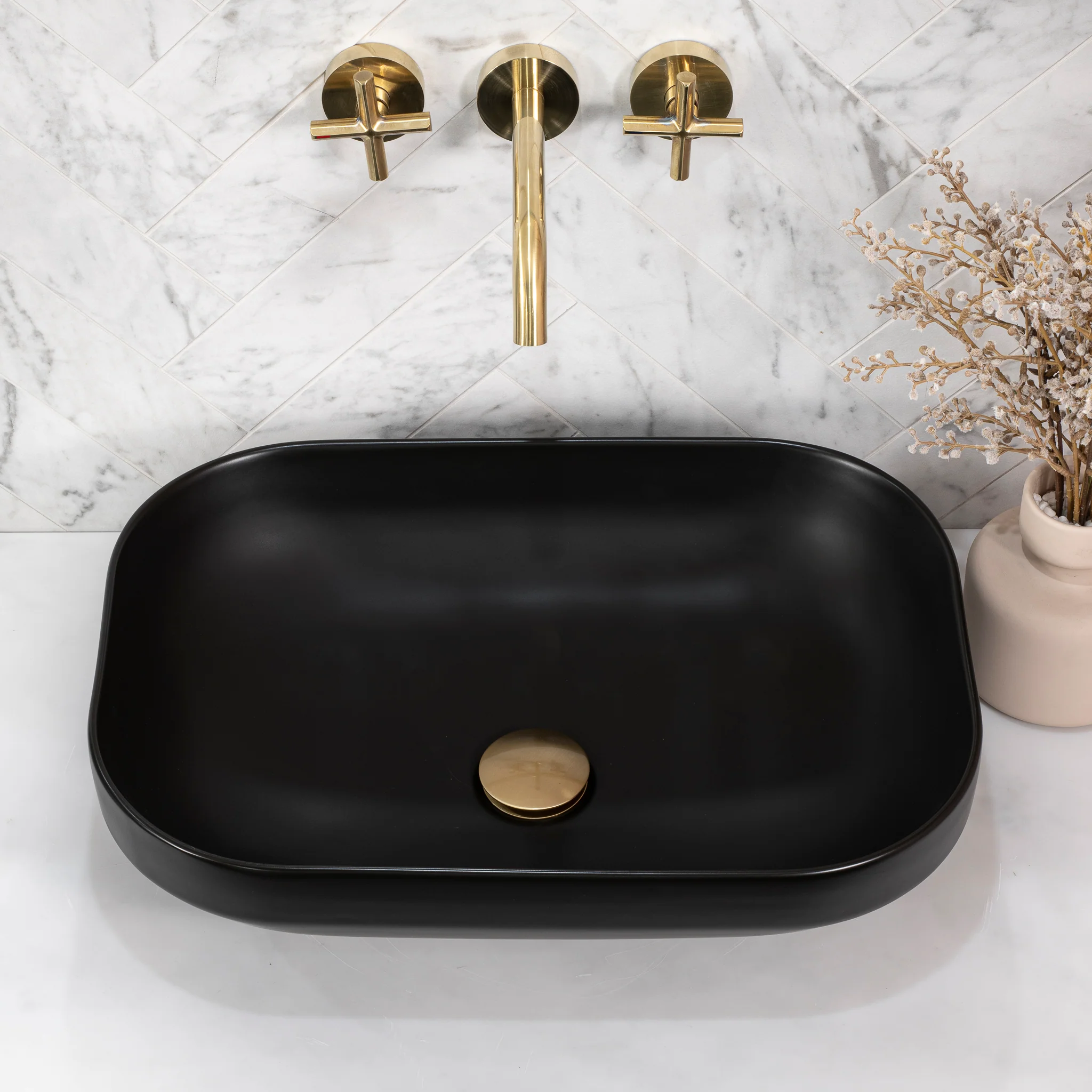 Julio Plus 504mm x 352mm Above-Counter Basin, Matte Black *Clearance Stock* - Image 3