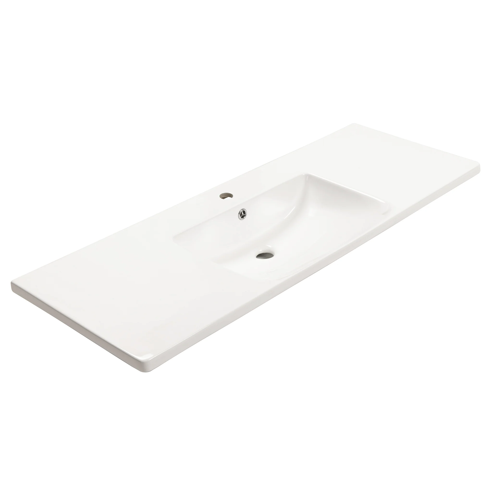 Kaku 1200mm Vanity Top with Integrated Sink and Overflow, Gloss White - Image 4