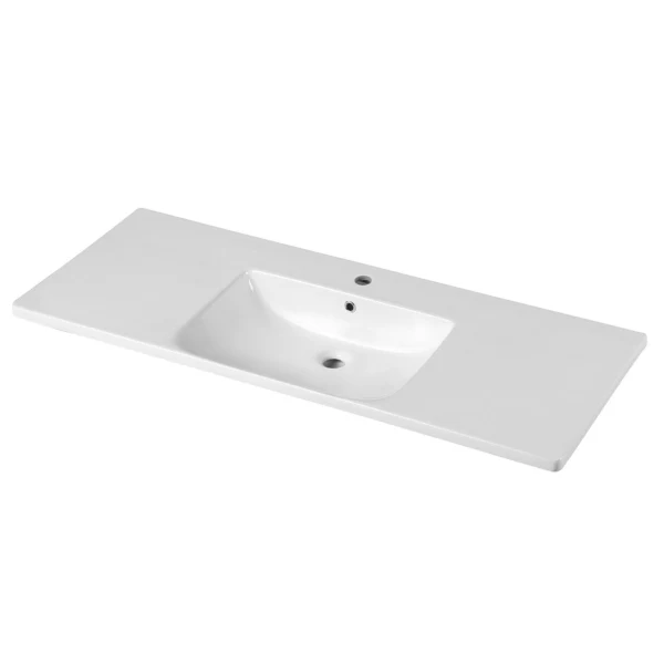 Kaku 1200mm Vanity Top with Integrated Sink and Overflow, Gloss White - Image 7