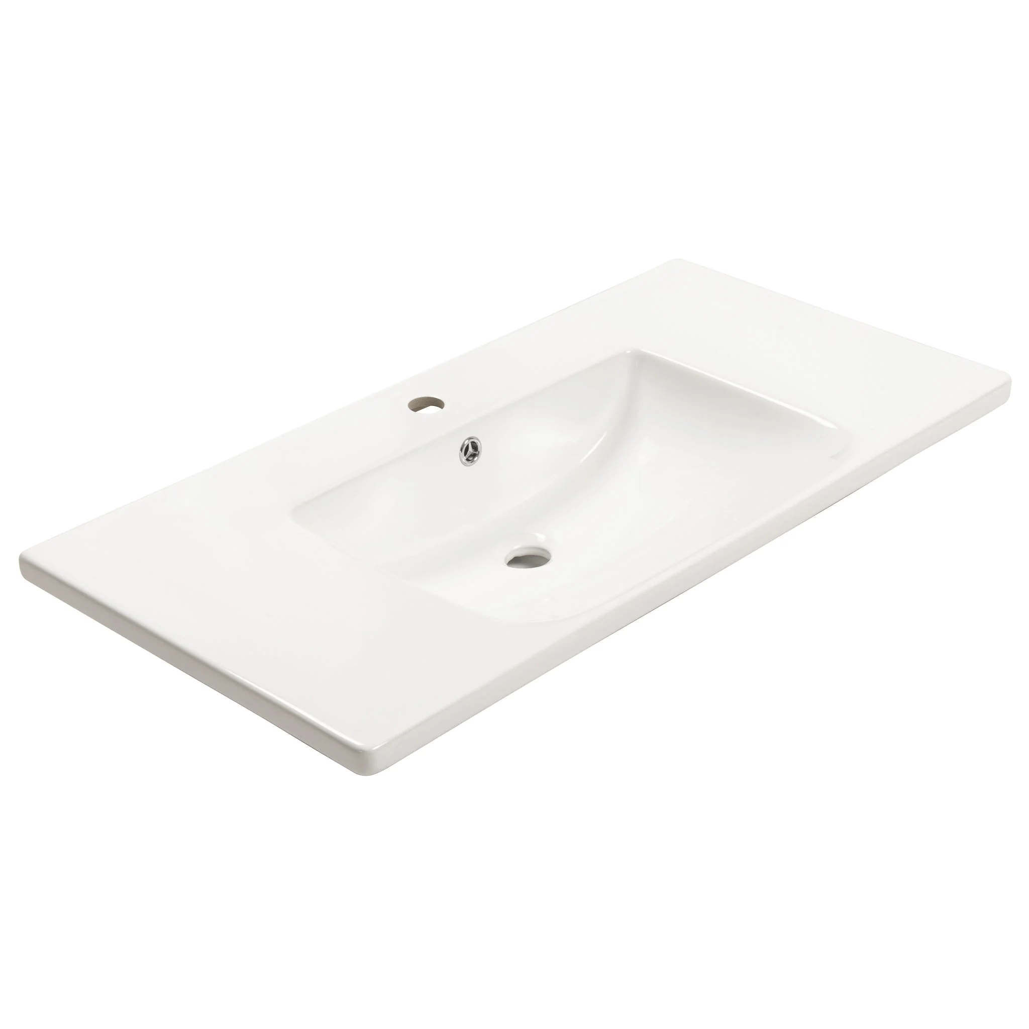 Kaku 900mm Vanity Top with Integrated Sink and Overflow, Matte White - Image 3