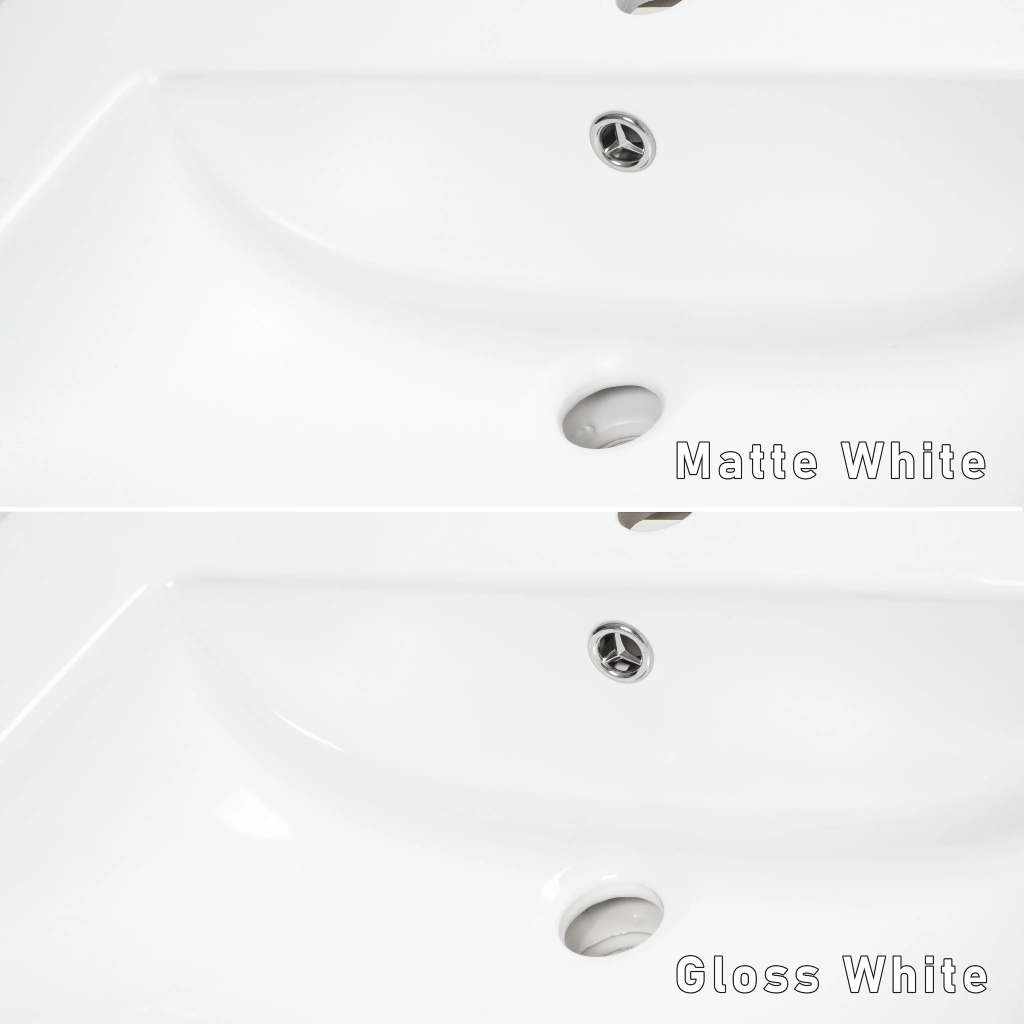 Kaku 900mm Vanity Top with Integrated Sink and Overflow, Matte White - Image 4